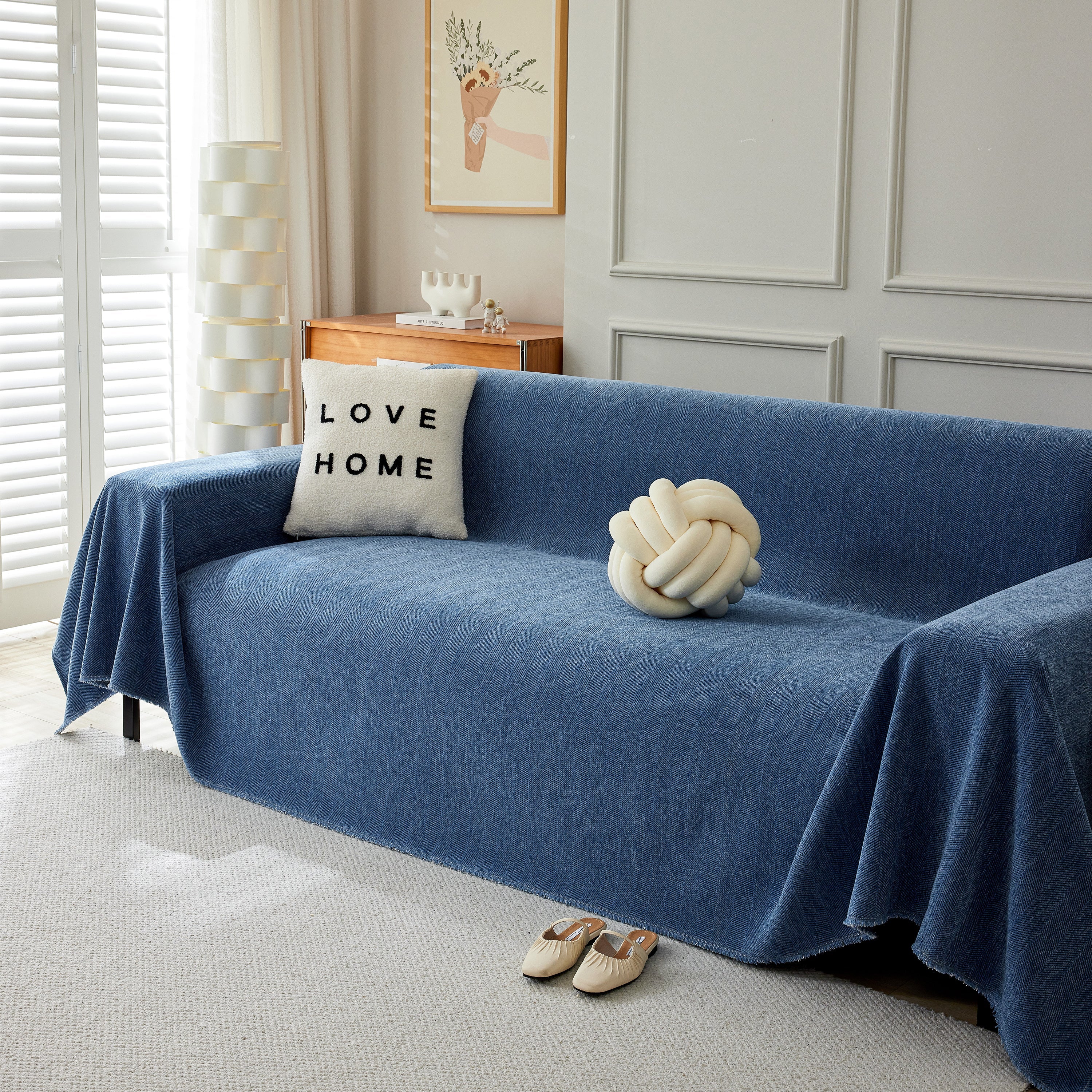 Herringbone Oversized Chenille Couch Throw Cover Sofa Slipcovers Couch Covers for Sectional Couches - Image 155