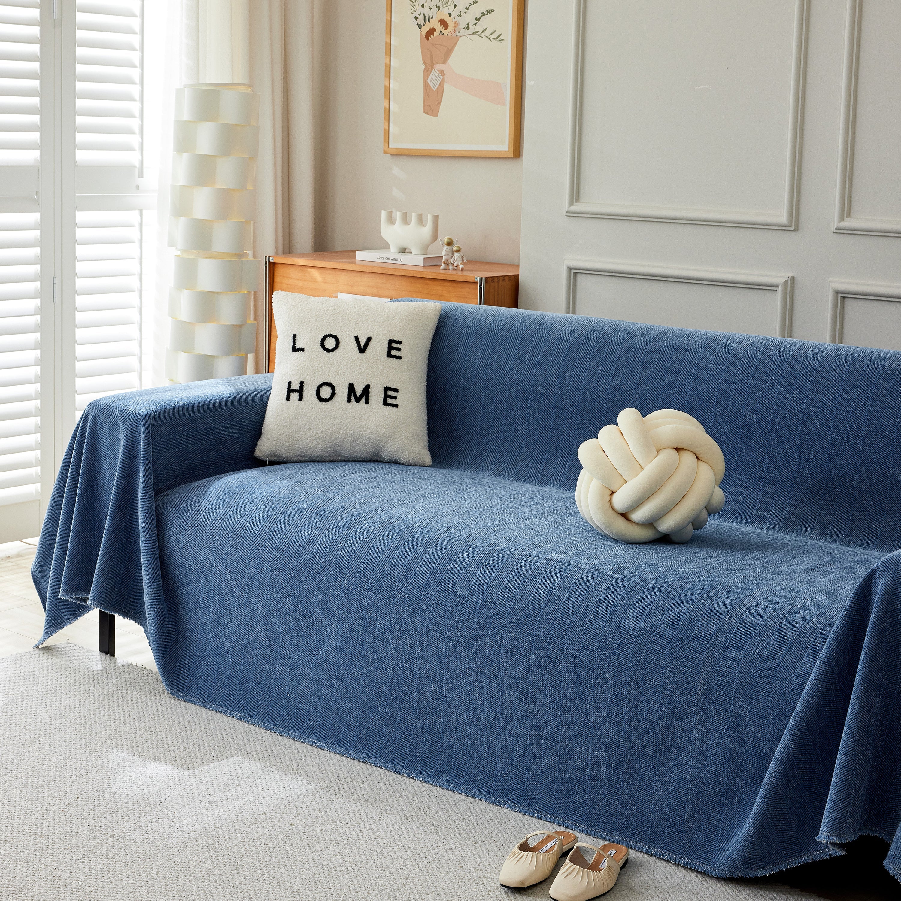 Herringbone Oversized Chenille Couch Throw Cover Sofa Slipcovers Couch Covers for Sectional Couches - Image 157