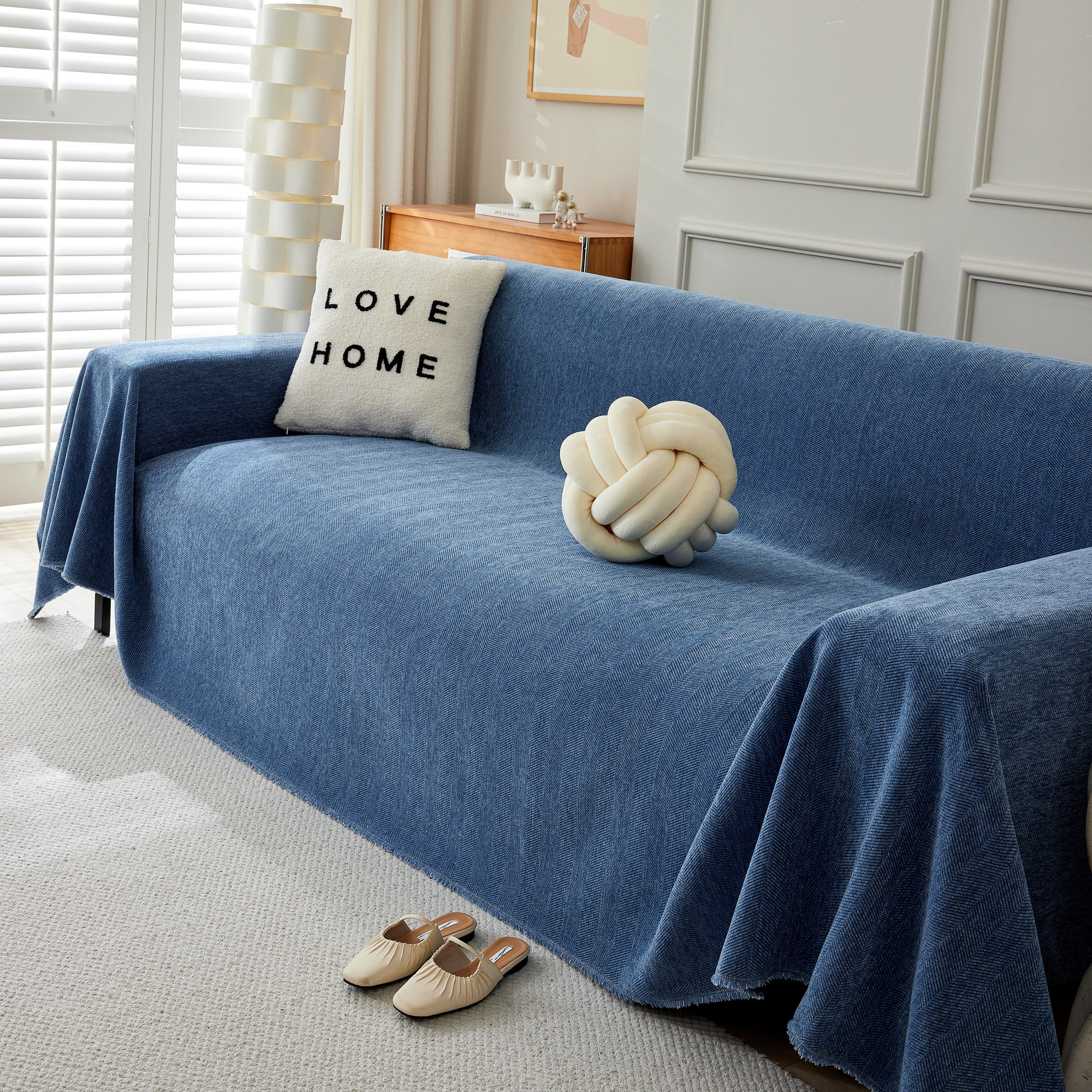 Herringbone Oversized Chenille Couch Throw Cover Sofa Slipcovers Couch Covers for Sectional Couches - Image 161