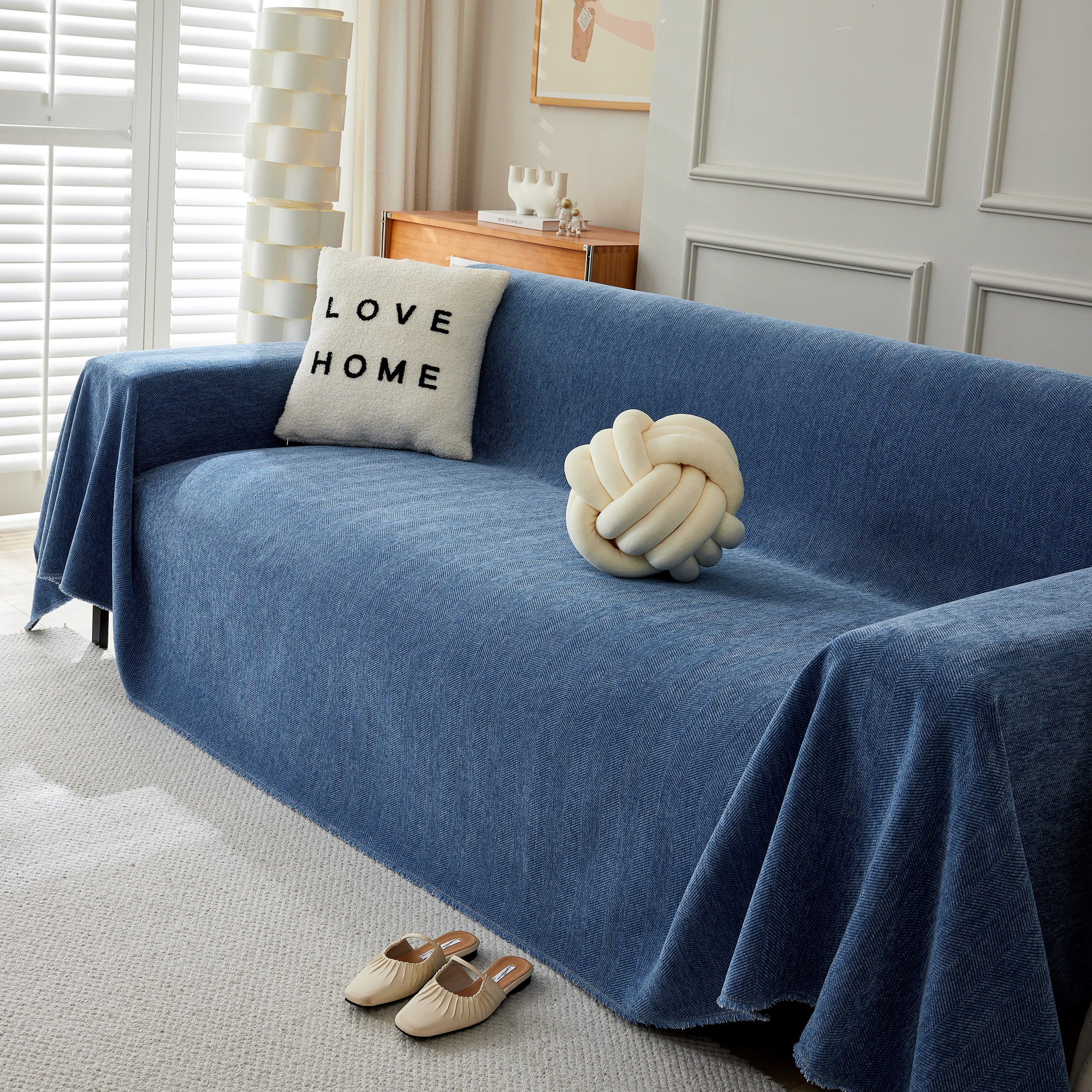 Herringbone Oversized Chenille Couch Throw Cover Sofa Slipcovers Couch Covers for Sectional Couches - Image 162