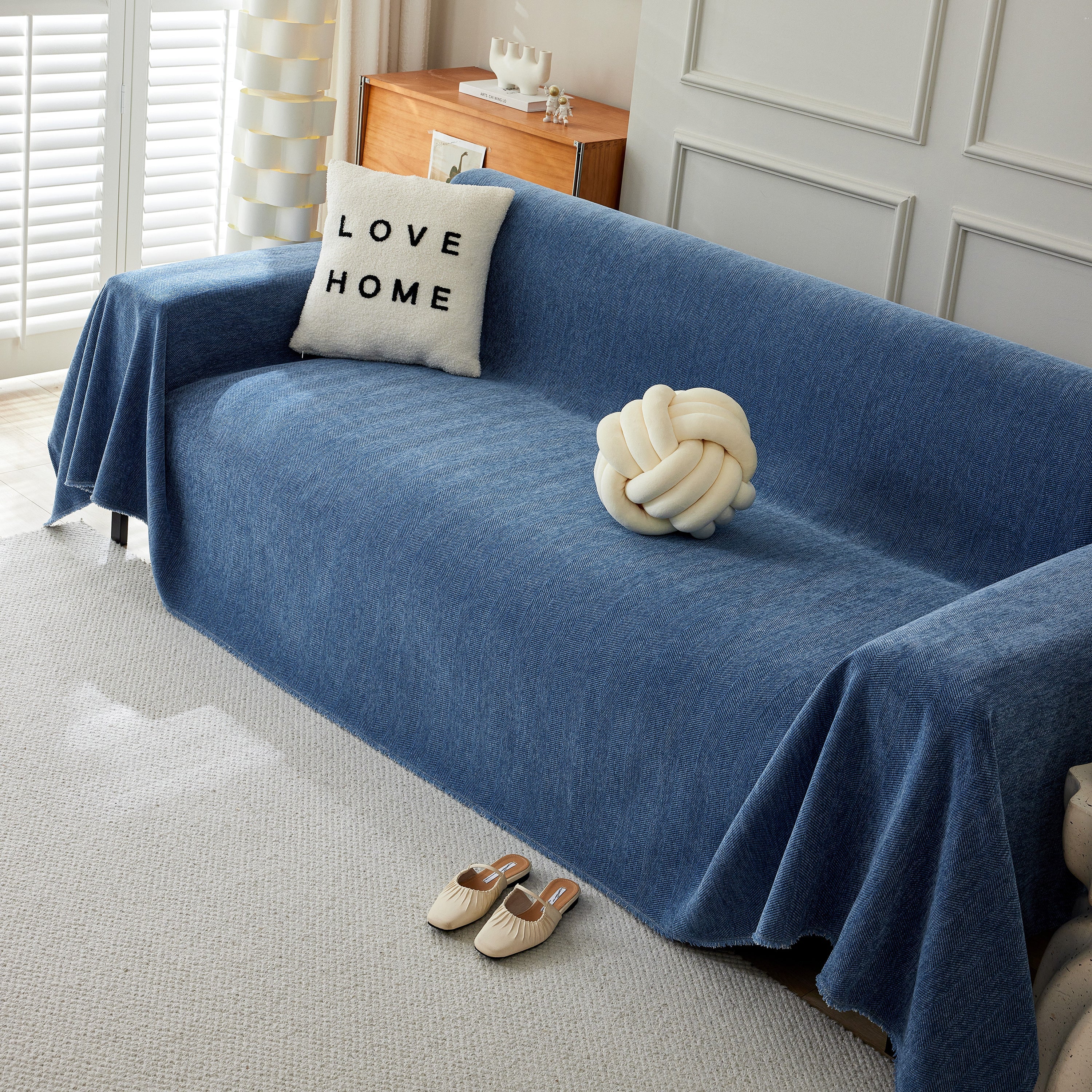 Herringbone Oversized Chenille Couch Throw Cover Sofa Slipcovers Couch Covers for Sectional Couches - Image 164