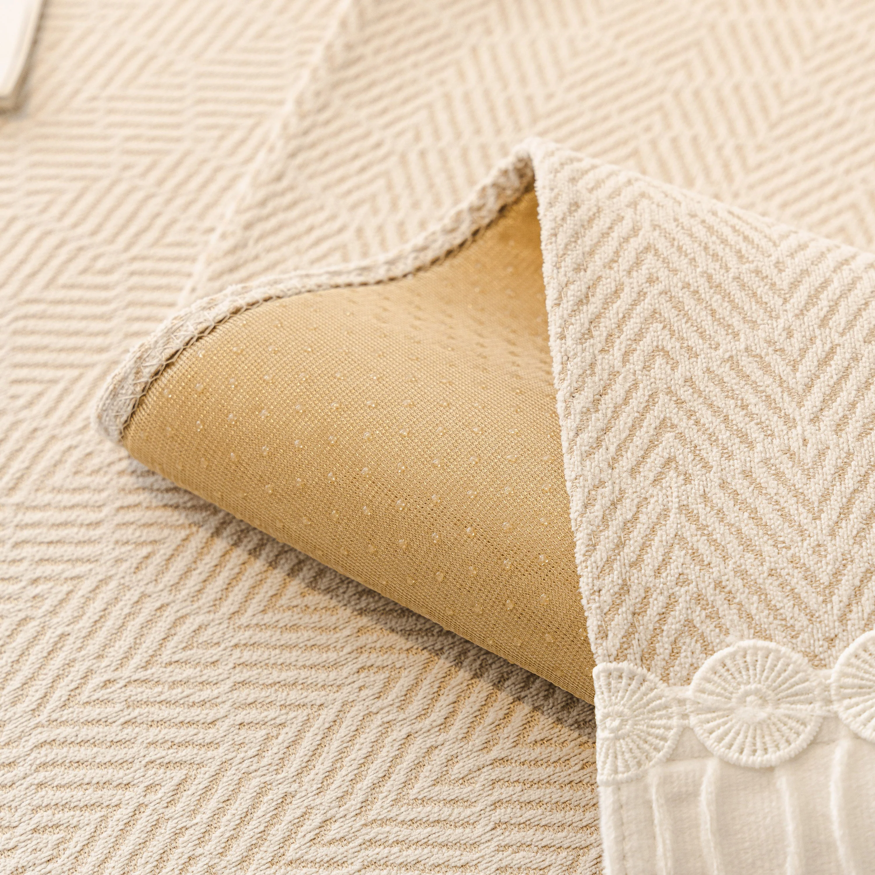 Herringbone Sofa Protector Cover, Non-Slip Couch Cover for Seat, Back & Arms - Image 12