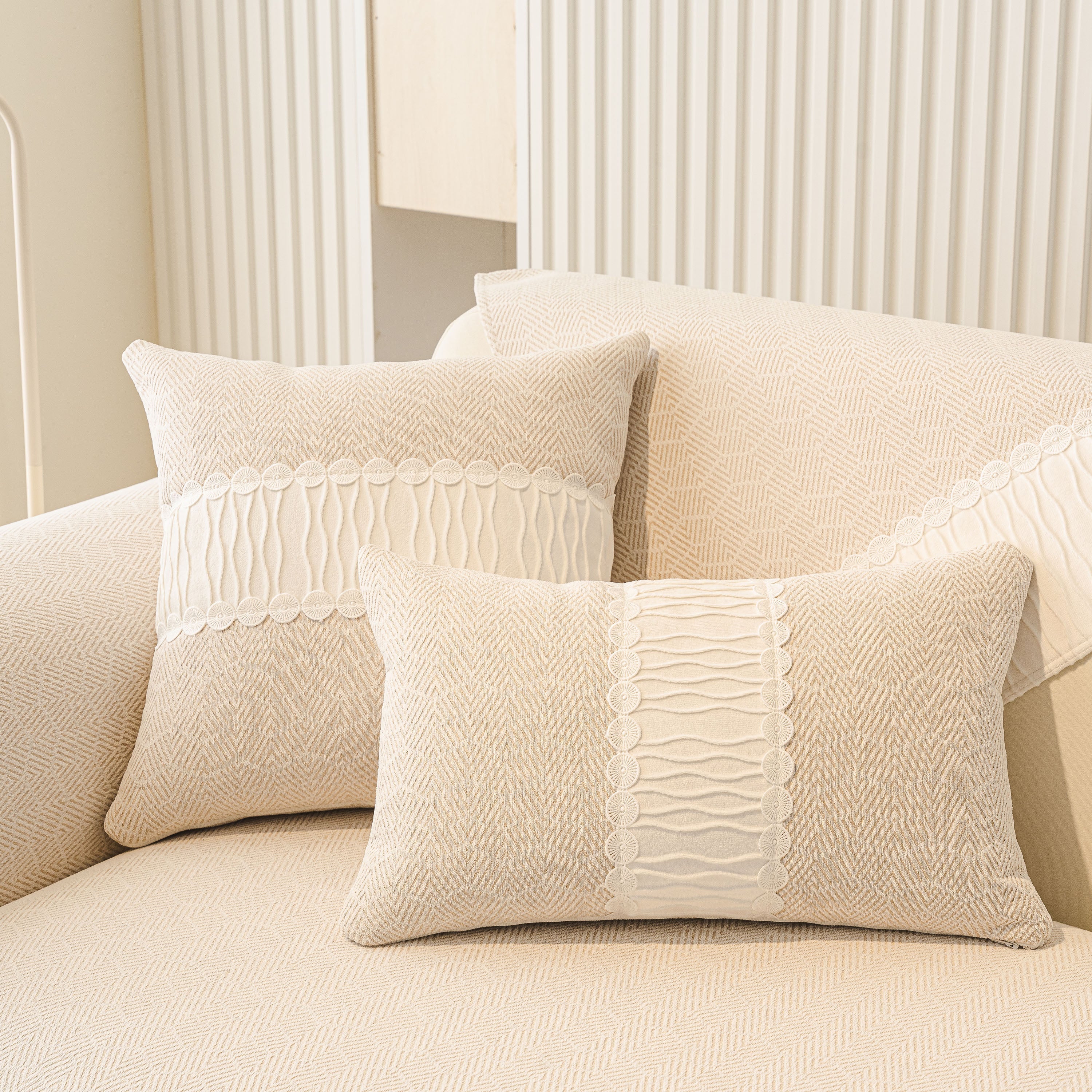 Herringbone Sofa Protector Cover, Non-Slip Couch Cover for Seat, Back & Arms - Image 14