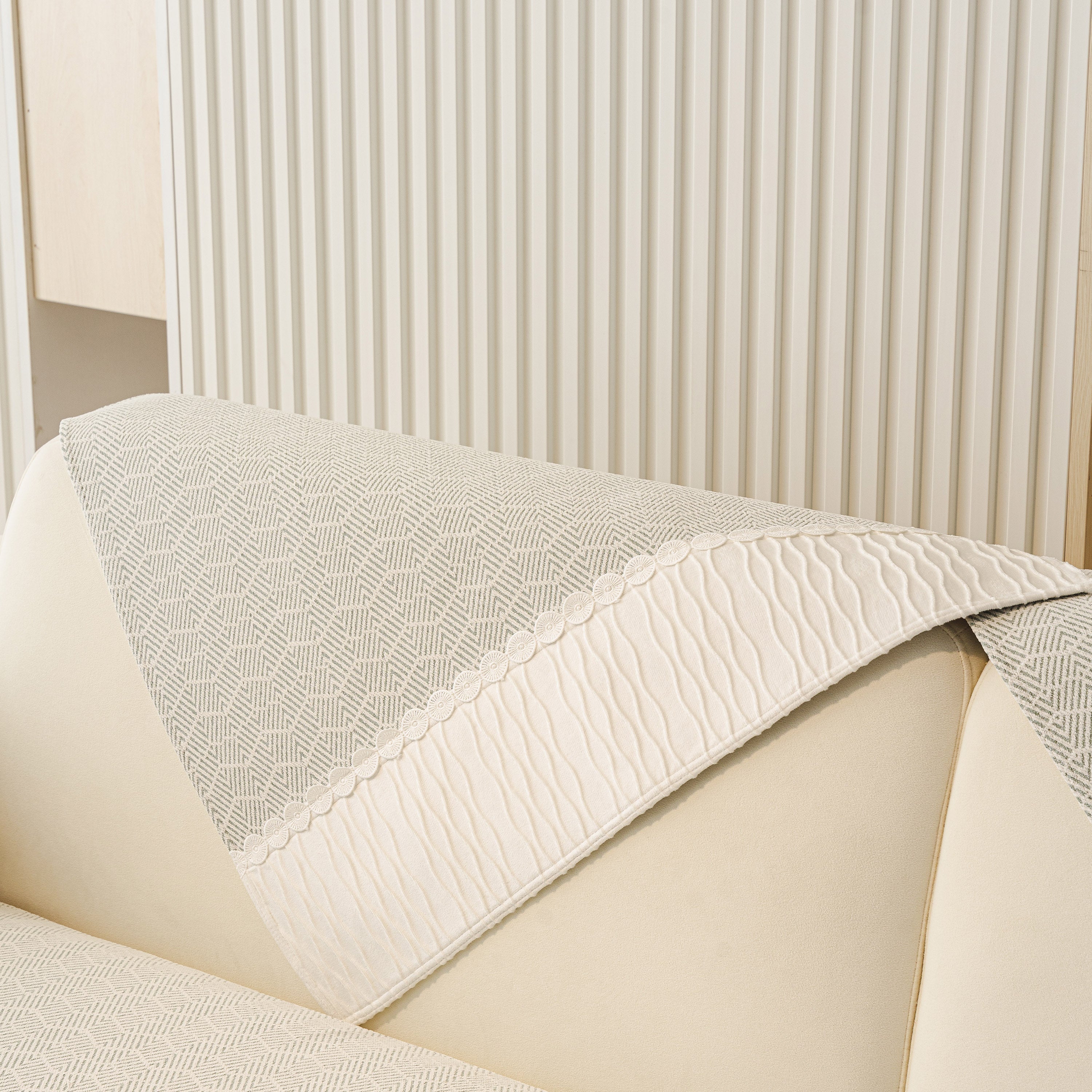 Herringbone Sofa Protector Cover, Non-Slip Couch Cover for Seat, Back & Arms - Image 41