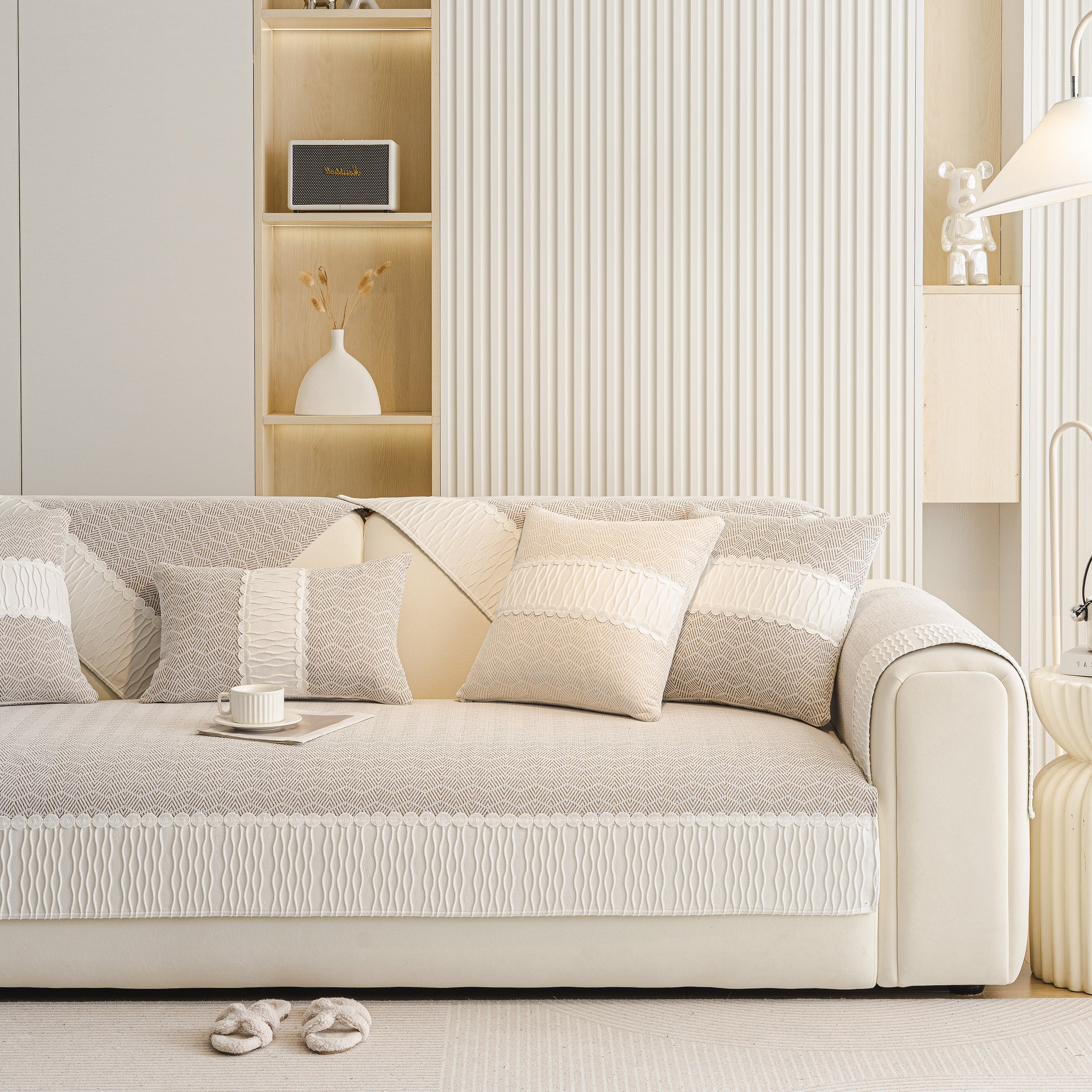 Herringbone Sofa Protector Cover, Non-Slip Couch Cover for Seat, Back & Arms - Image 66