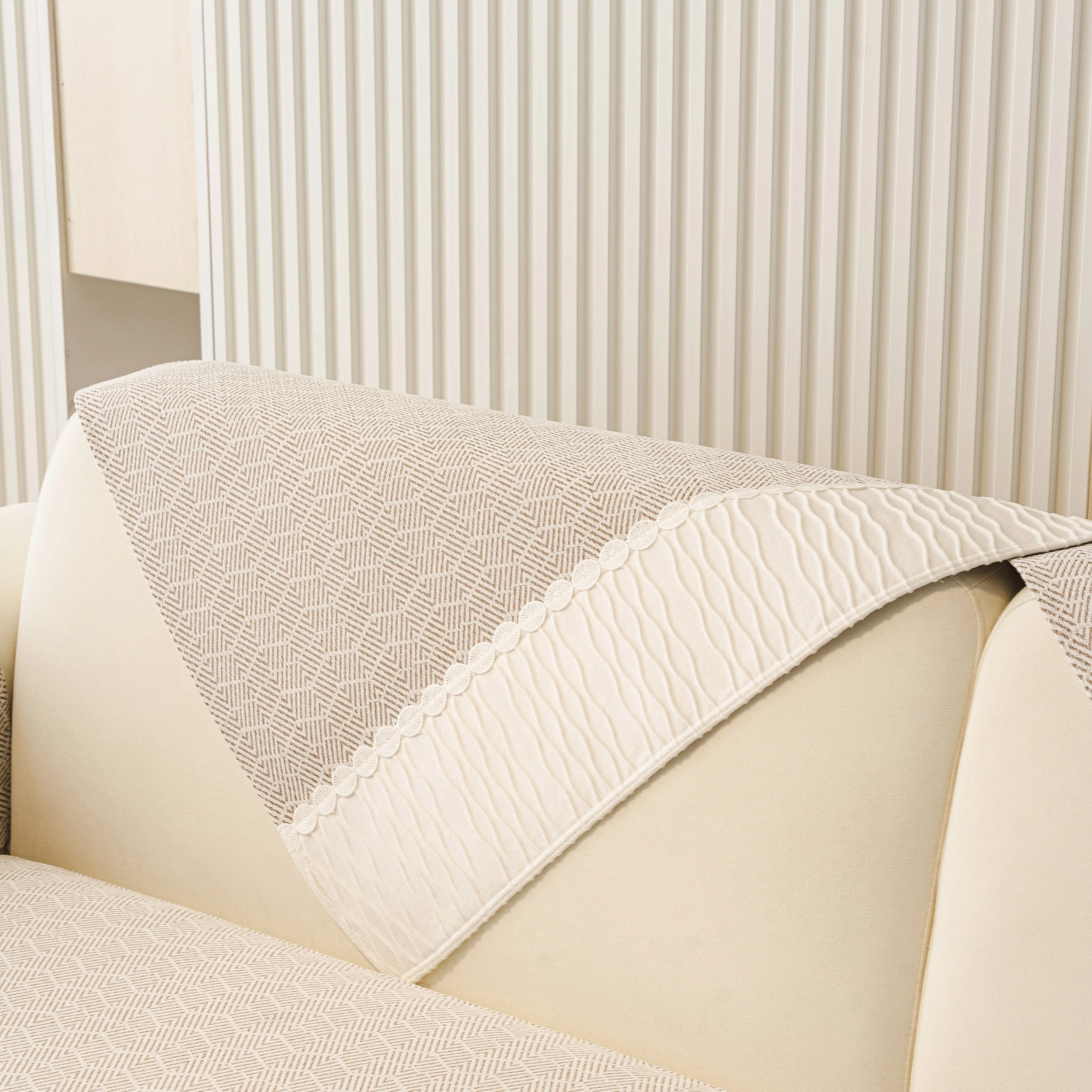 Herringbone Sofa Protector Cover, Non-Slip Couch Cover for Seat, Back & Arms - Image 69