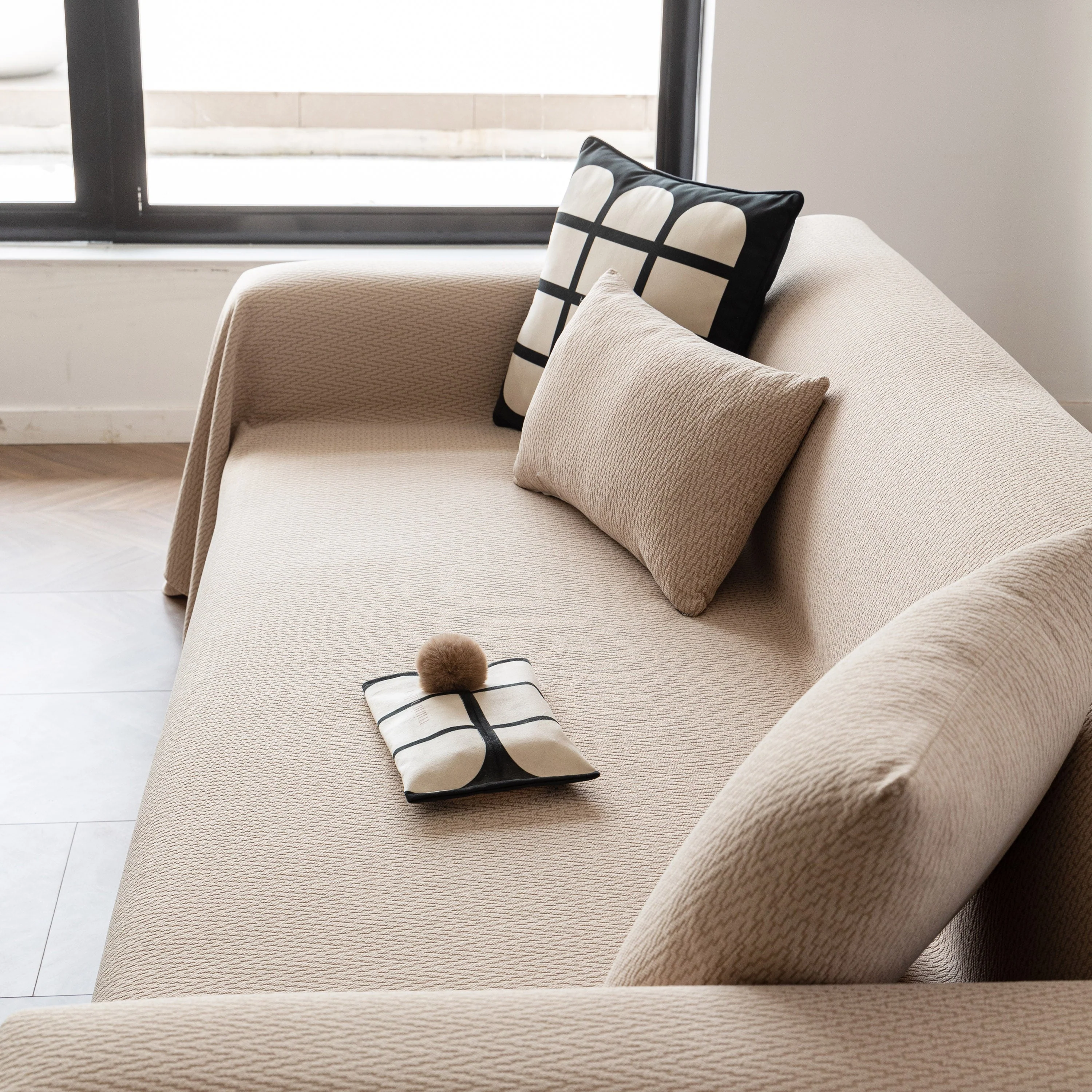Herringbone Textured Sofa Throw Blanket, Durable Pet Friendly Modern Couch Slipcover - Image 12