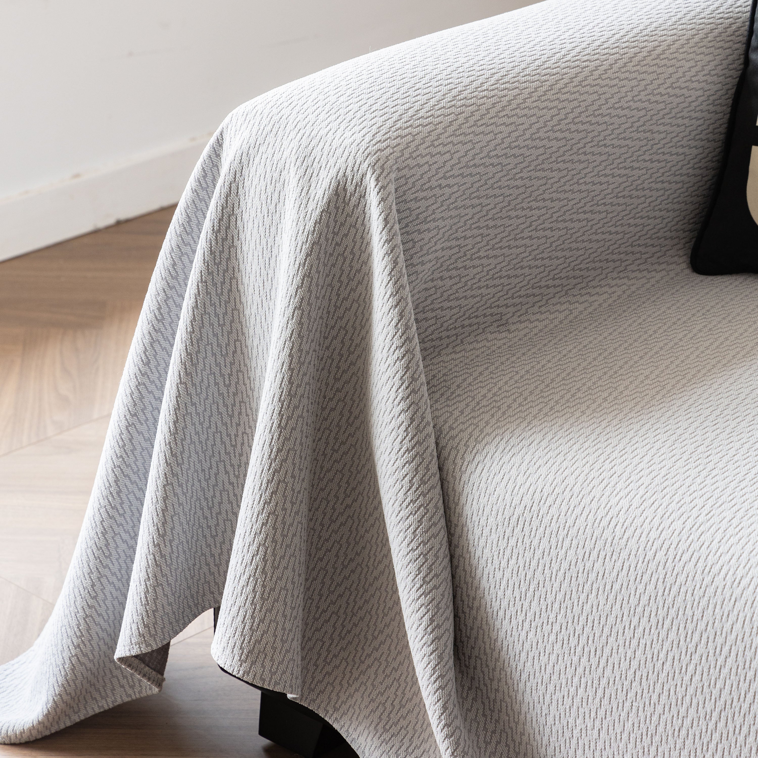 Herringbone Textured Sofa Throw Blanket, Durable Pet Friendly Modern Couch Slipcover - Image 23