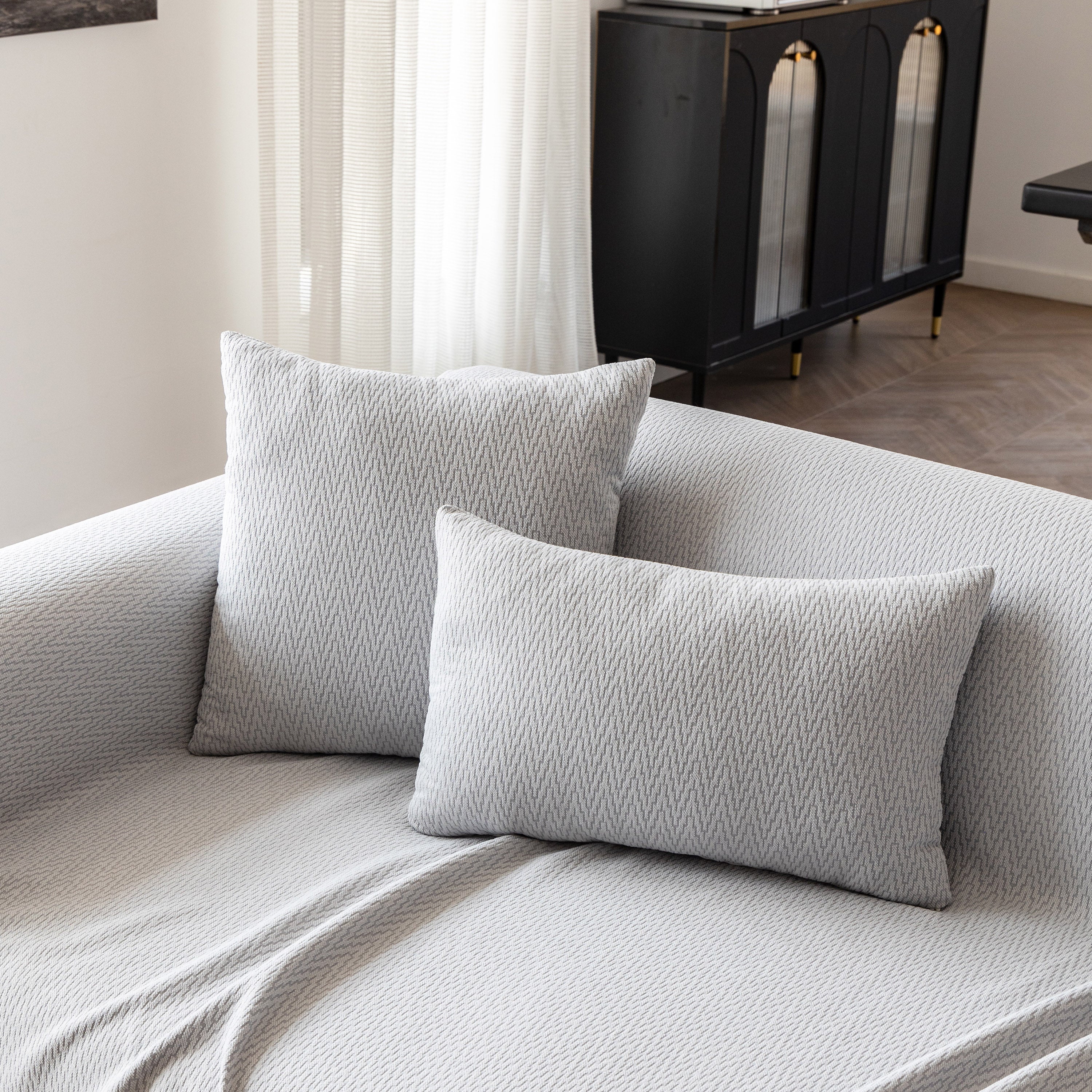 Herringbone Textured Sofa Throw Blanket, Durable Pet Friendly Modern Couch Slipcover - Image 27