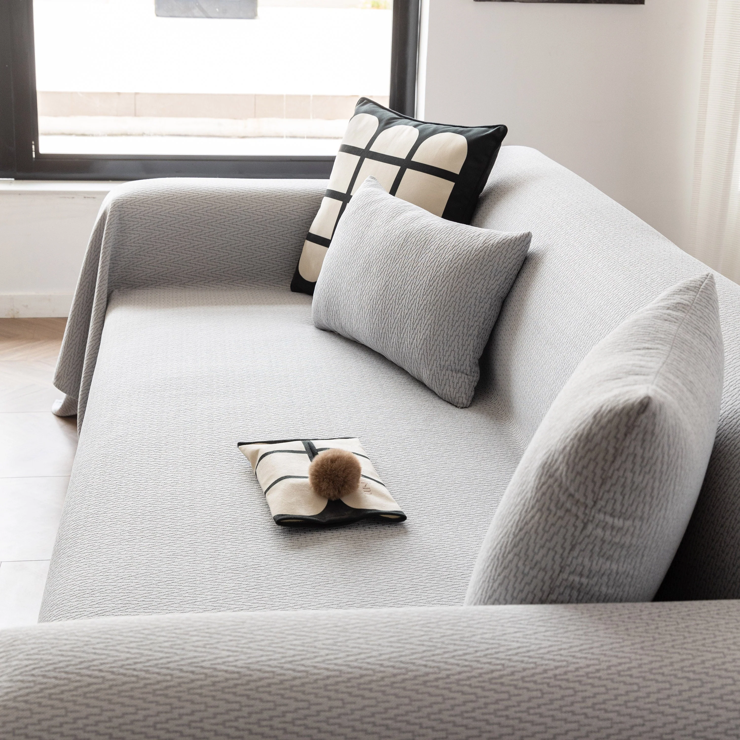 Herringbone Textured Sofa Throw Blanket, Durable Pet Friendly Modern Couch Slipcover - Image 30
