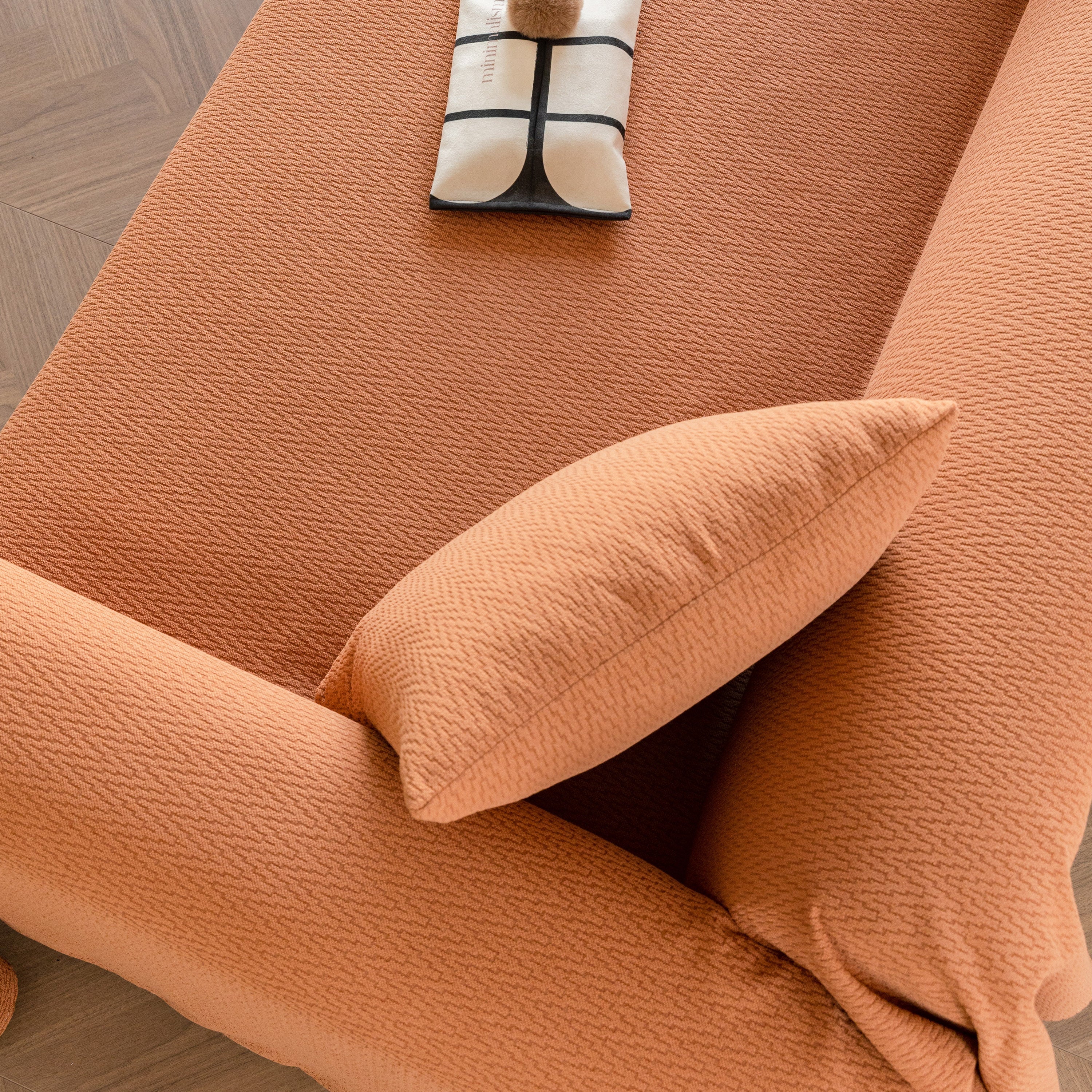 Herringbone Textured Sofa Throw Blanket, Durable Pet Friendly Modern Couch Slipcover - Image 52