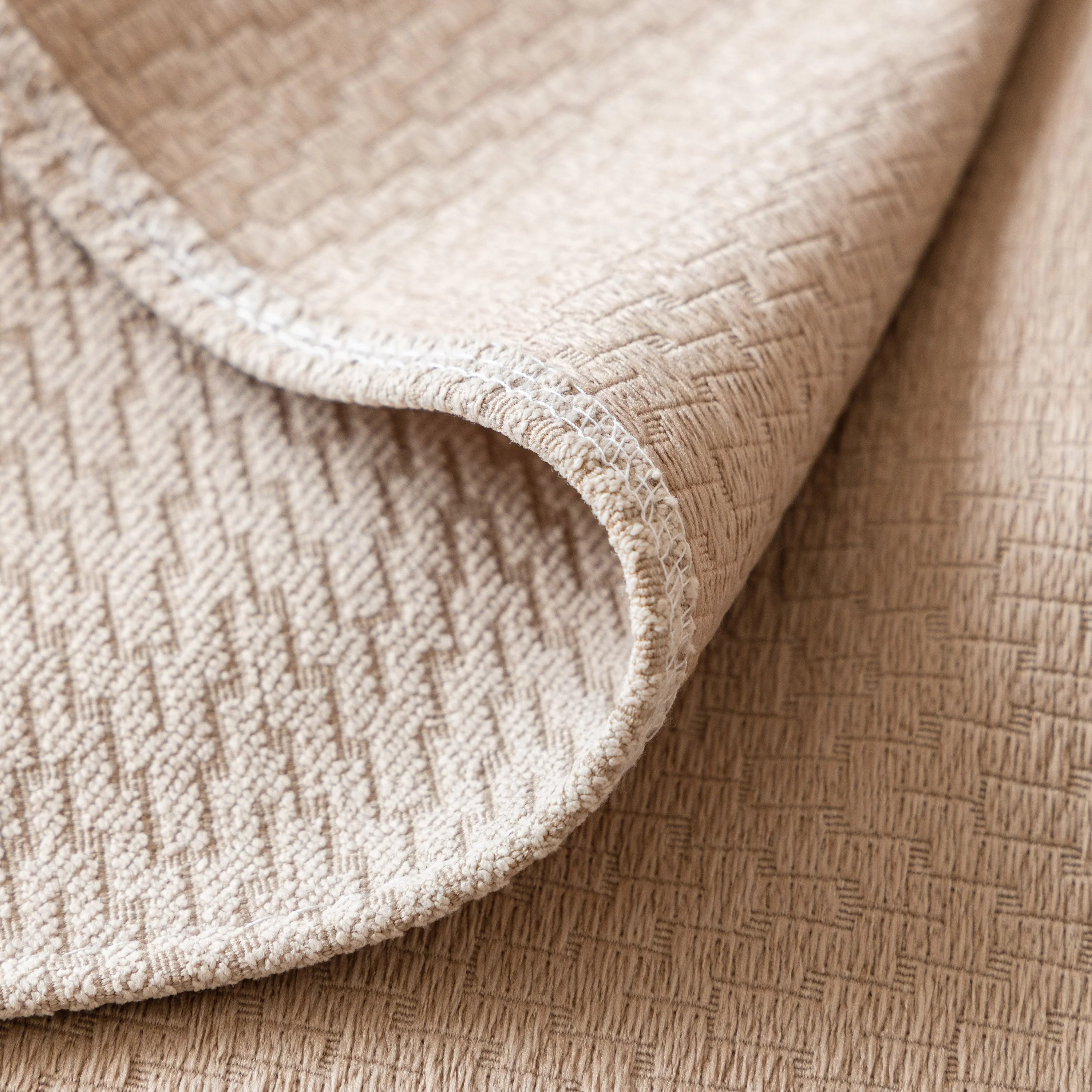 Herringbone Textured Sofa Throw Blanket, Durable Pet Friendly Modern Couch Slipcover - Image 7