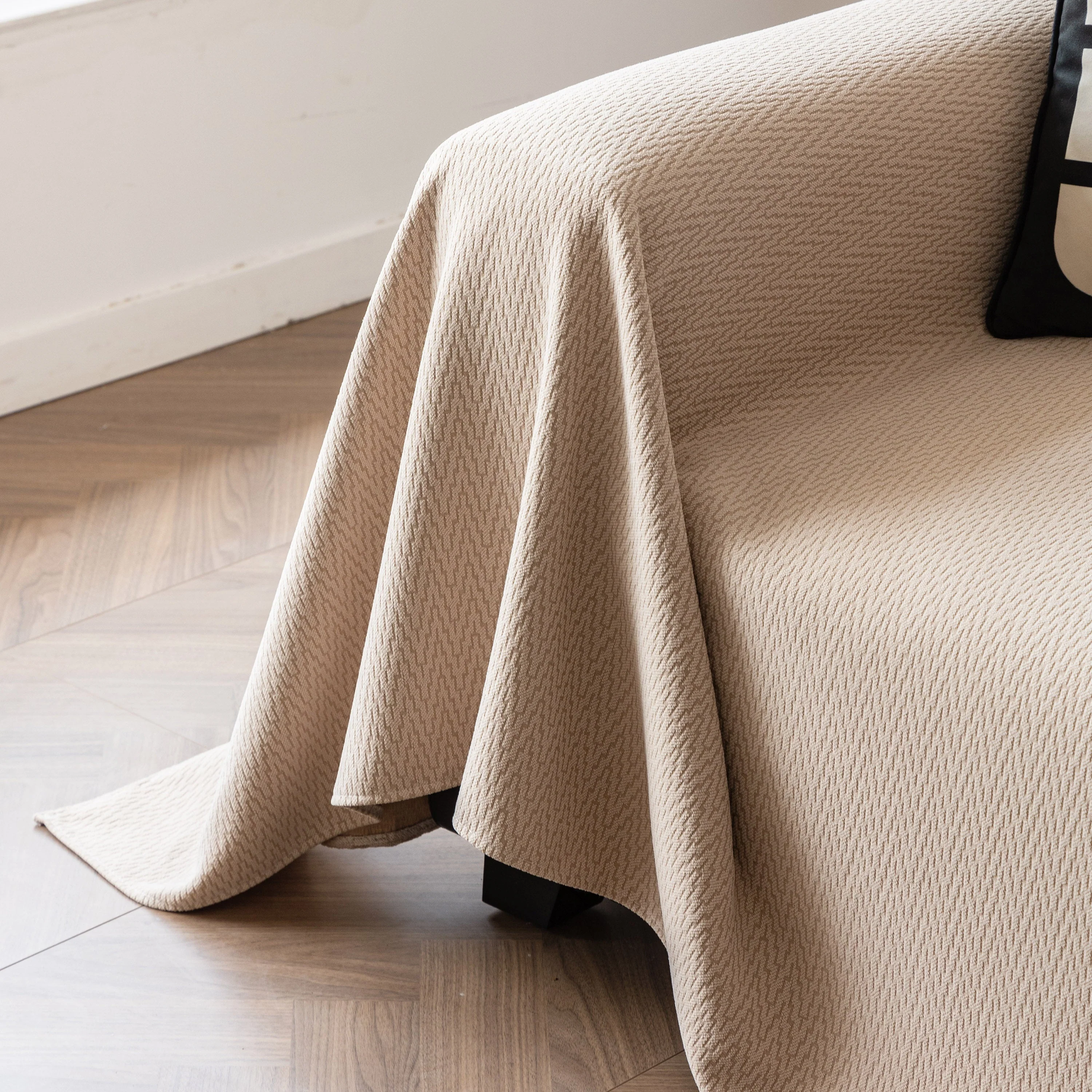Herringbone Textured Sofa Throw Blanket, Durable Pet Friendly Modern Couch Slipcover - Image 8