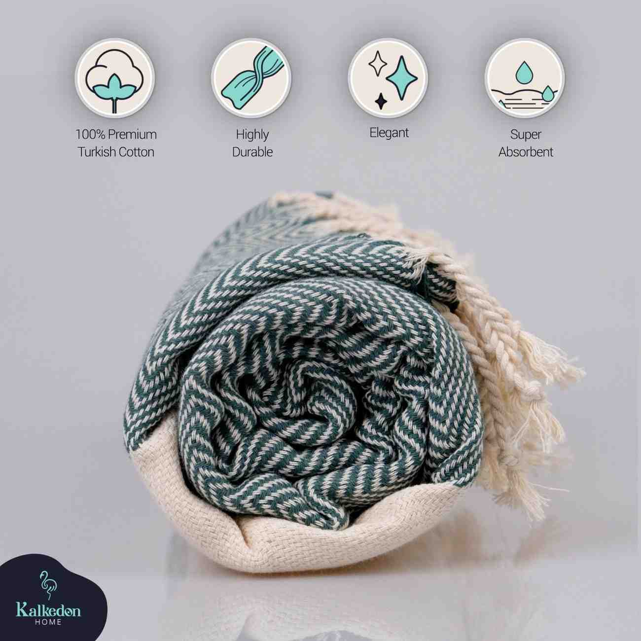 Herringbone Turkish Towel - Image 6