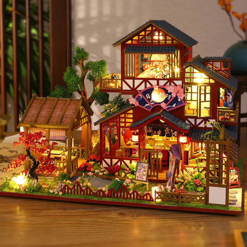 Hexi Residence Dollhouse Kit - Miniature Wizardi Roombox Kit with LED Light F07M51-76-P015-A - Image 2