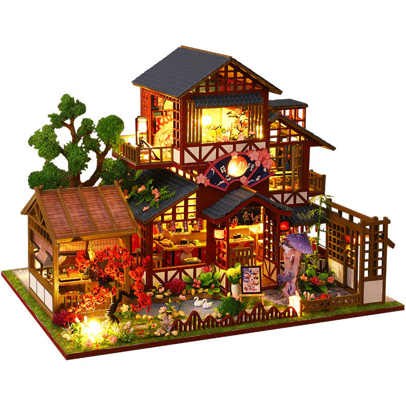 Hexi Residence Dollhouse Kit - Miniature Wizardi Roombox Kit with LED Light F07M51-76-P015-A - Image 4