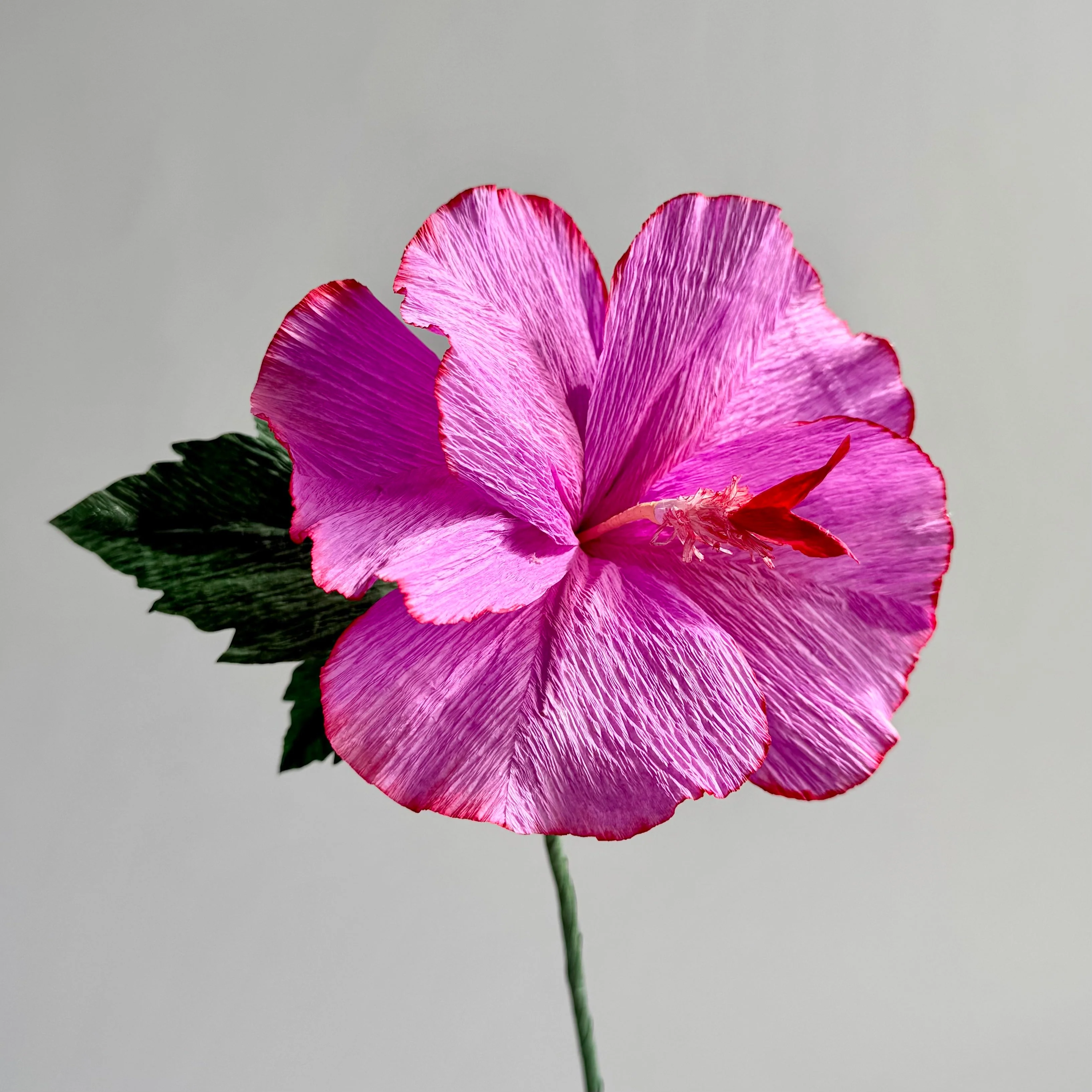 Hibiscus Single Stem | Handcrafted Paper Flower - Image 2