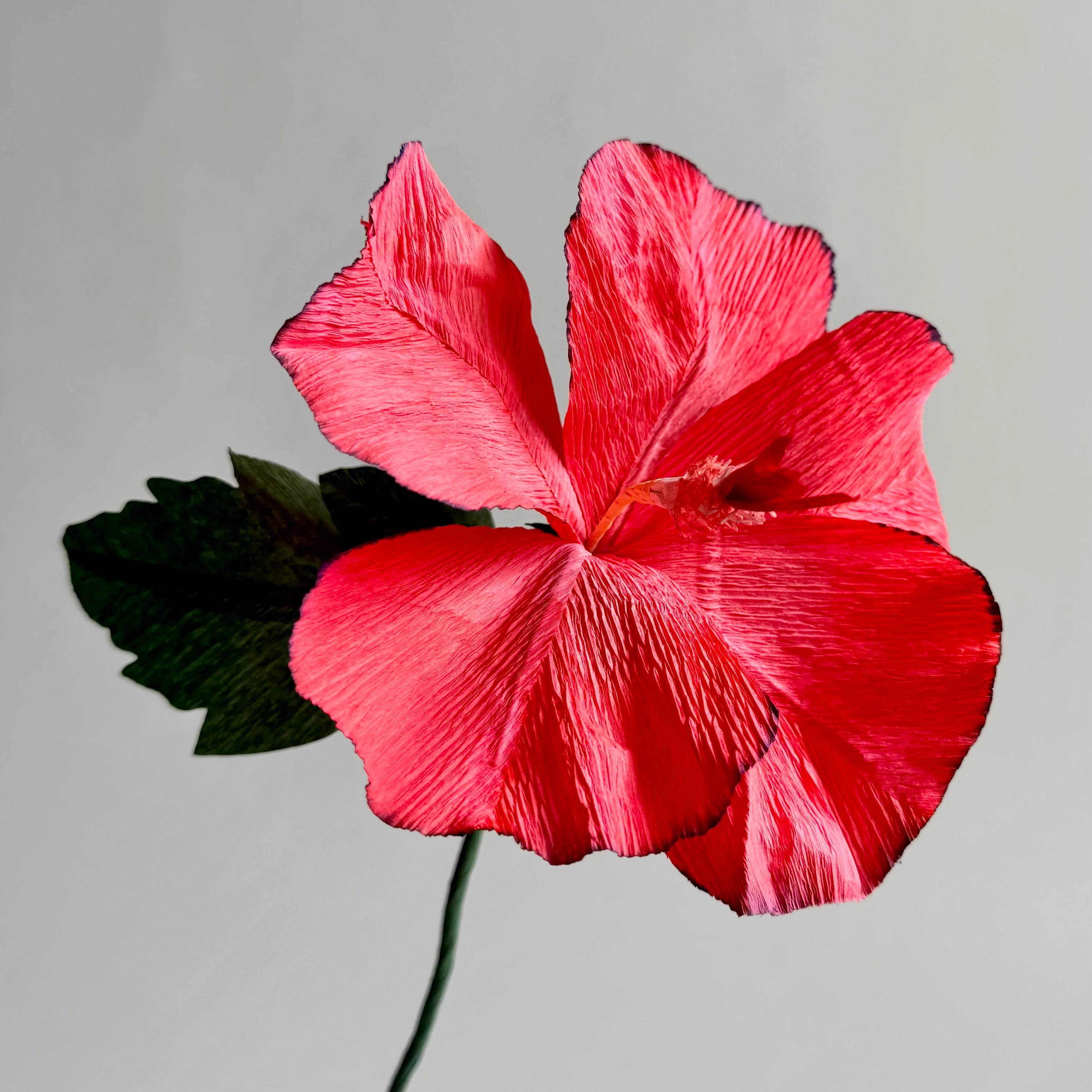 Hibiscus Single Stem | Handcrafted Paper Flower - Image 3