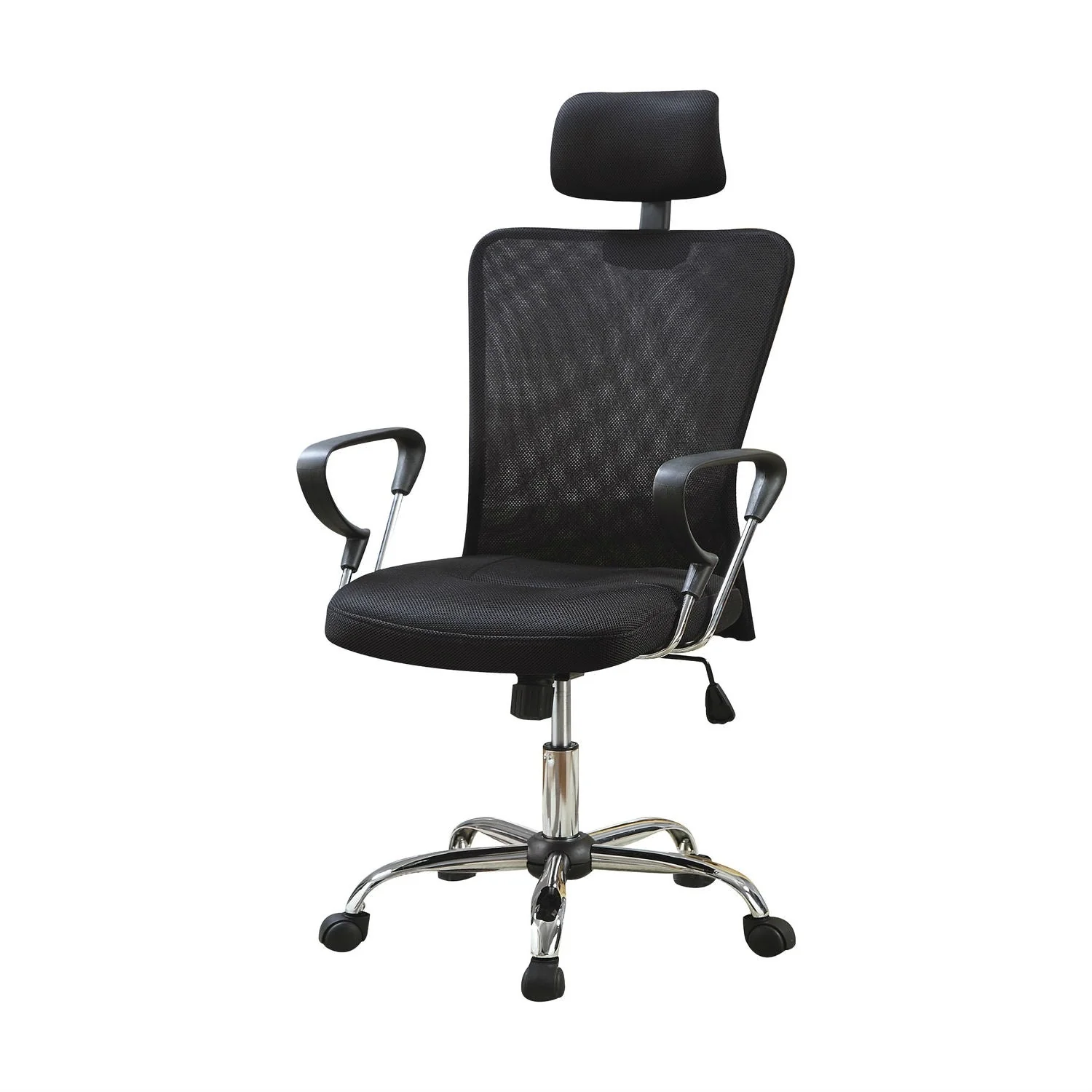 High Back Executive Mesh Office Computer Chair with Headrest in Black - Image 2