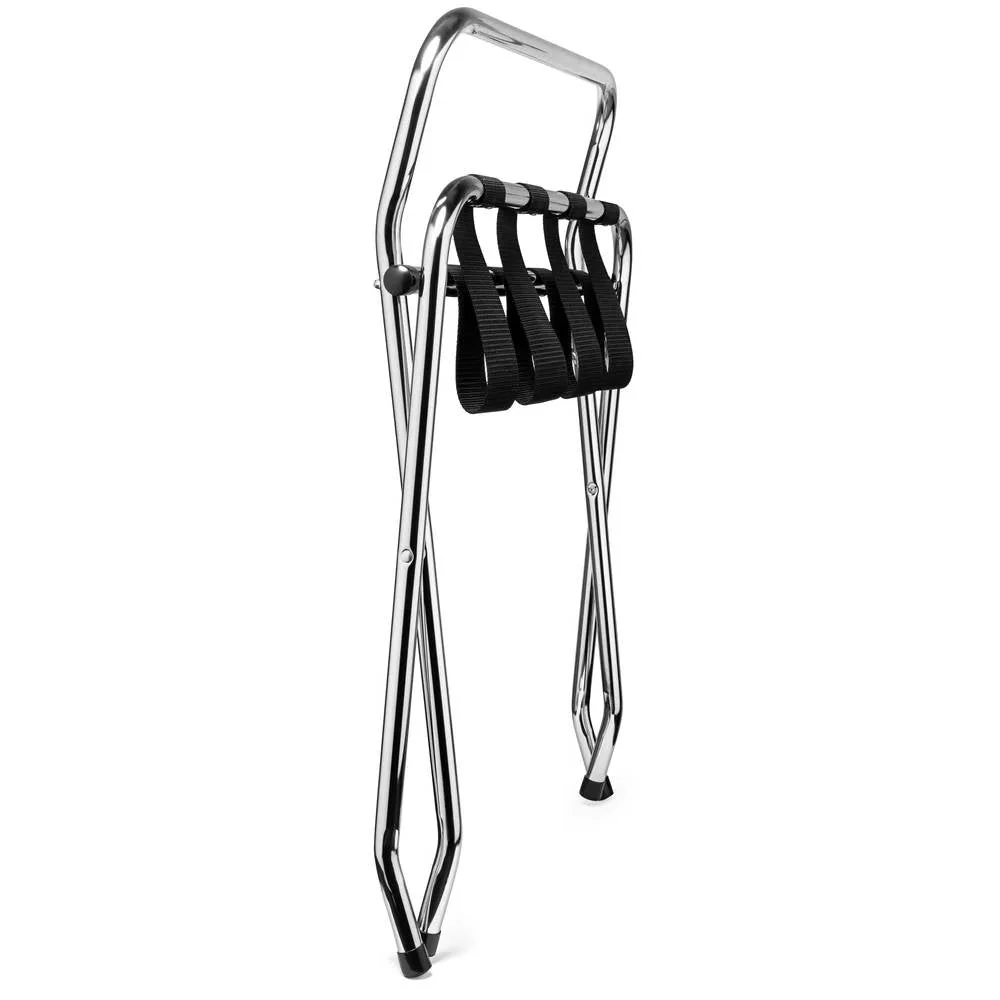 High Back Metal Folding Luggage Rack - Image 2
