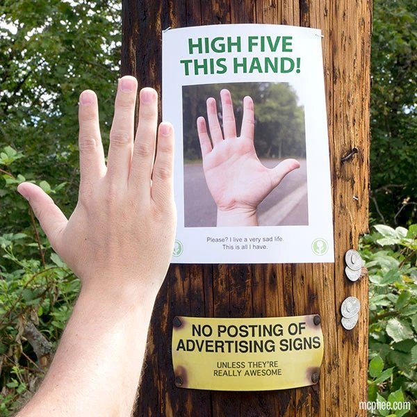 High Five This Sign | Book of 23 Funny Prank Posters - Image 2