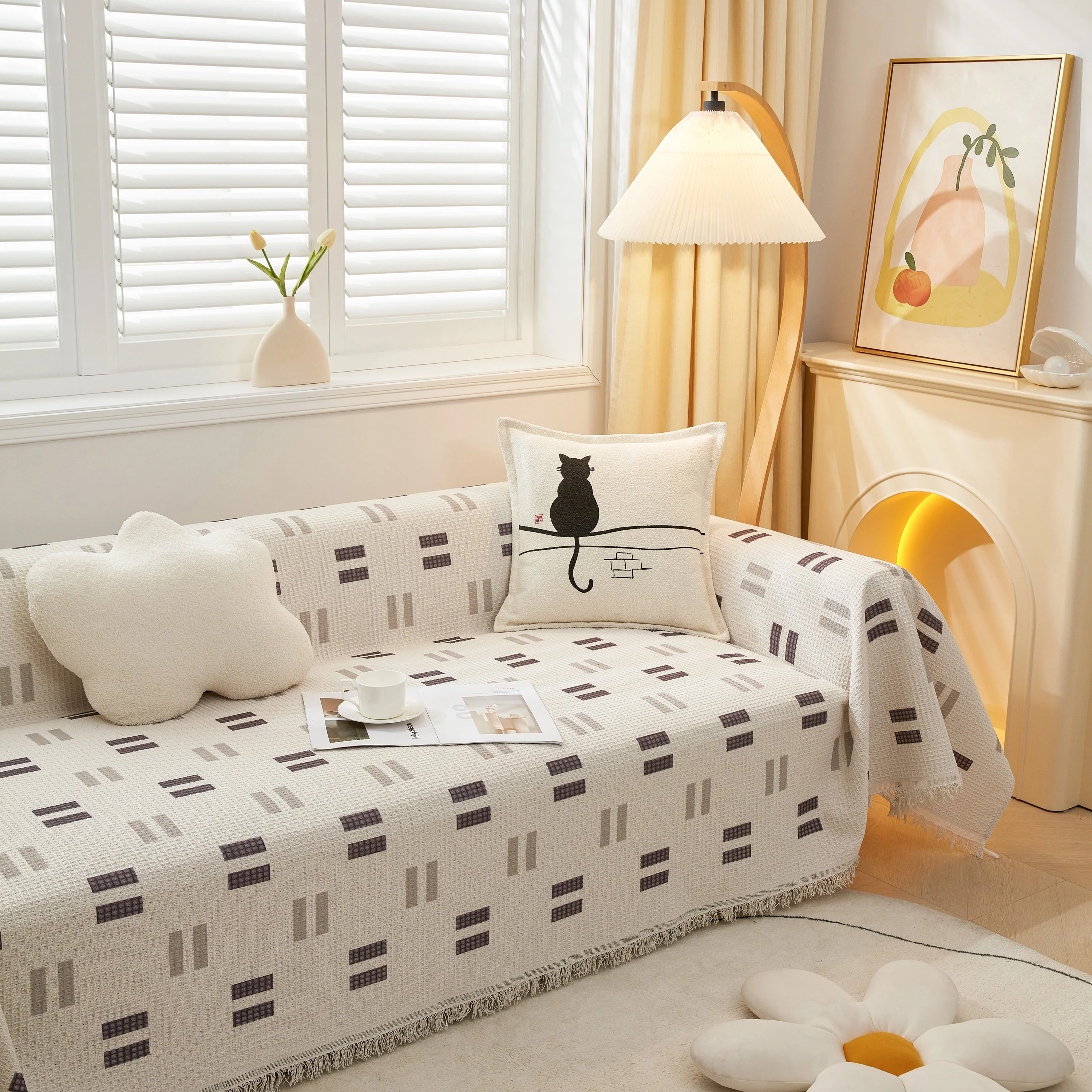High-Quality Fabric Non-Slip Sofa Cover Throw, Throw Blankets for Couch, Furniture Covers for Pets - Image 11