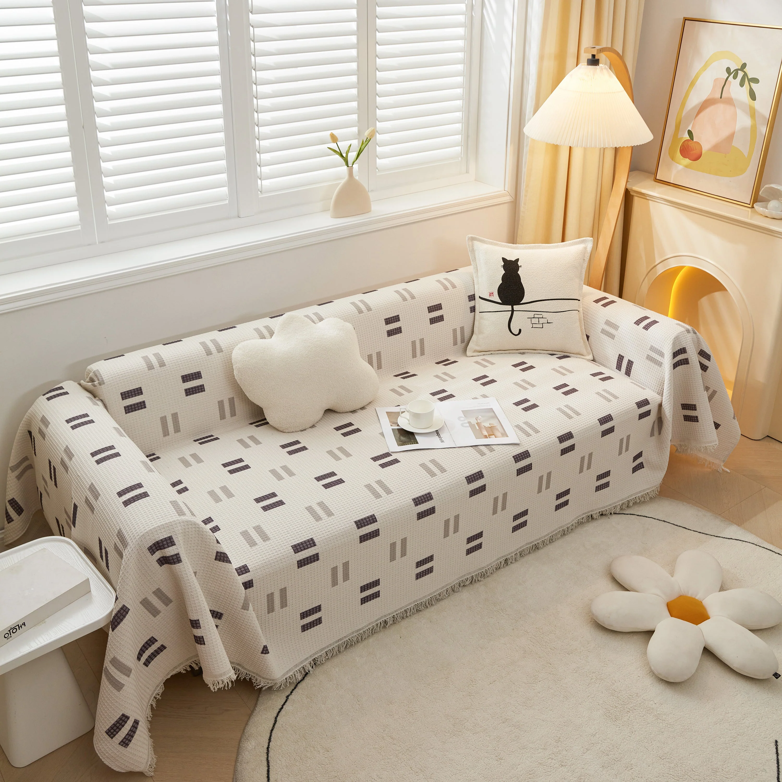 High-Quality Fabric Non-Slip Sofa Cover Throw, Throw Blankets for Couch, Furniture Covers for Pets - Image 12