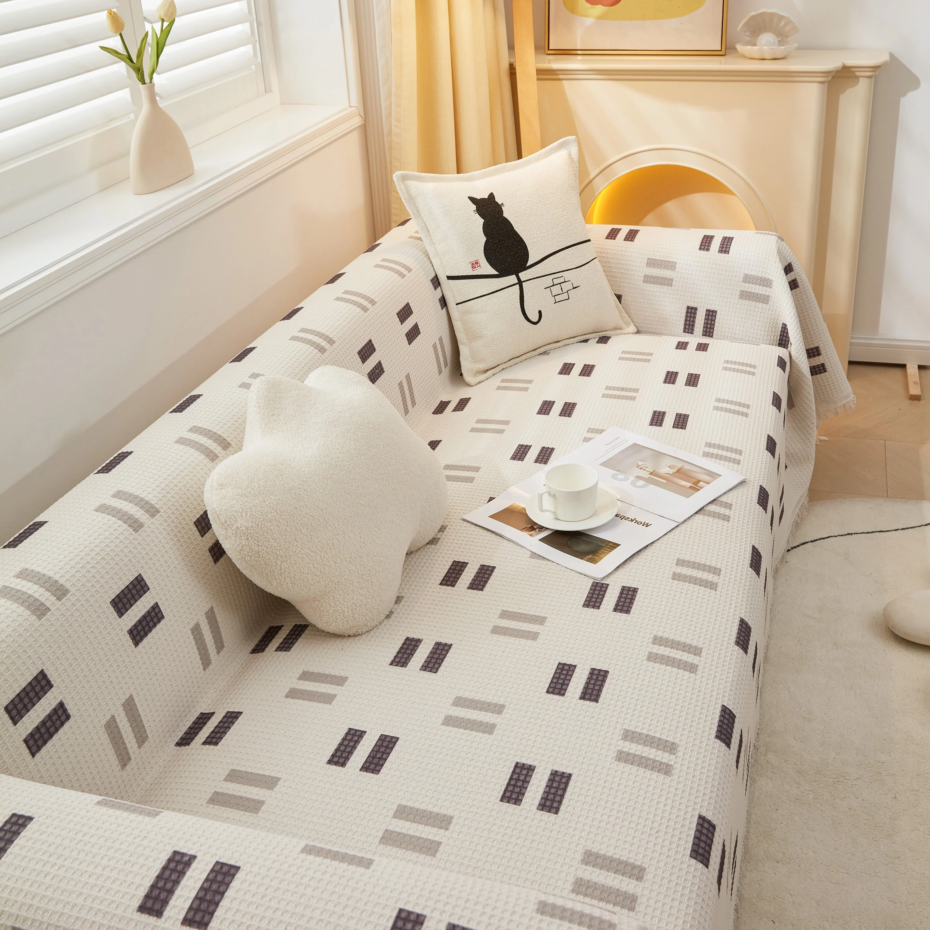 High-Quality Fabric Non-Slip Sofa Cover Throw, Throw Blankets for Couch, Furniture Covers for Pets - Image 15