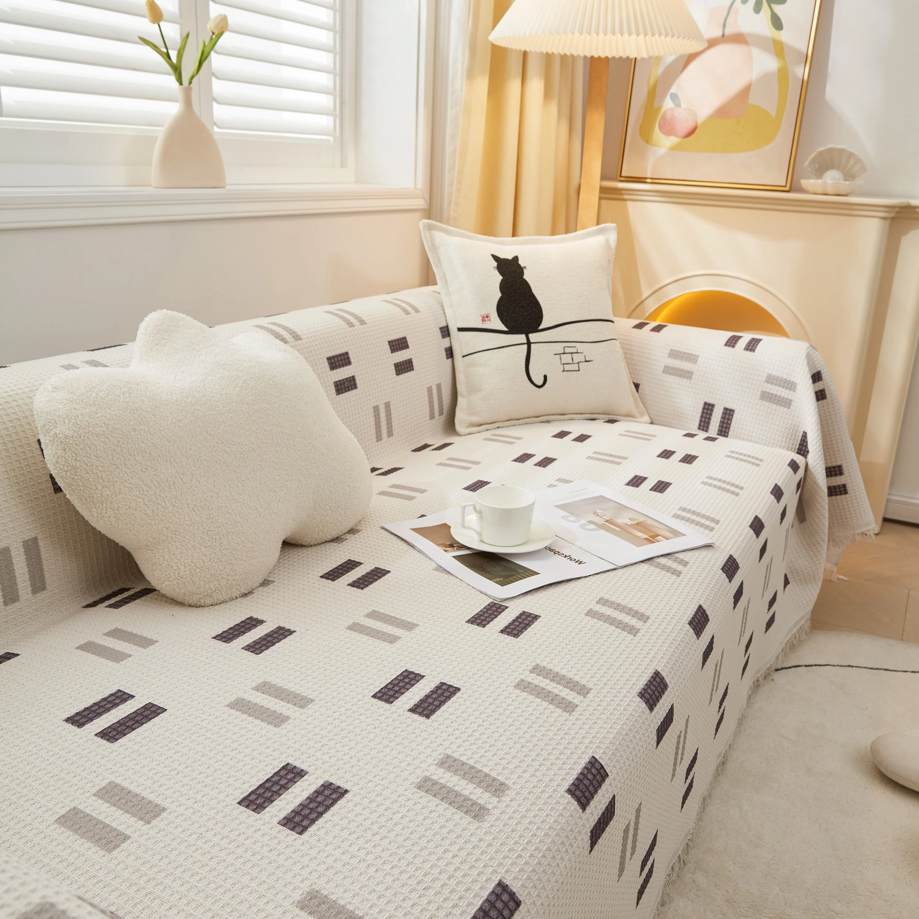 High-Quality Fabric Non-Slip Sofa Cover Throw, Throw Blankets for Couch, Furniture Covers for Pets - Image 16
