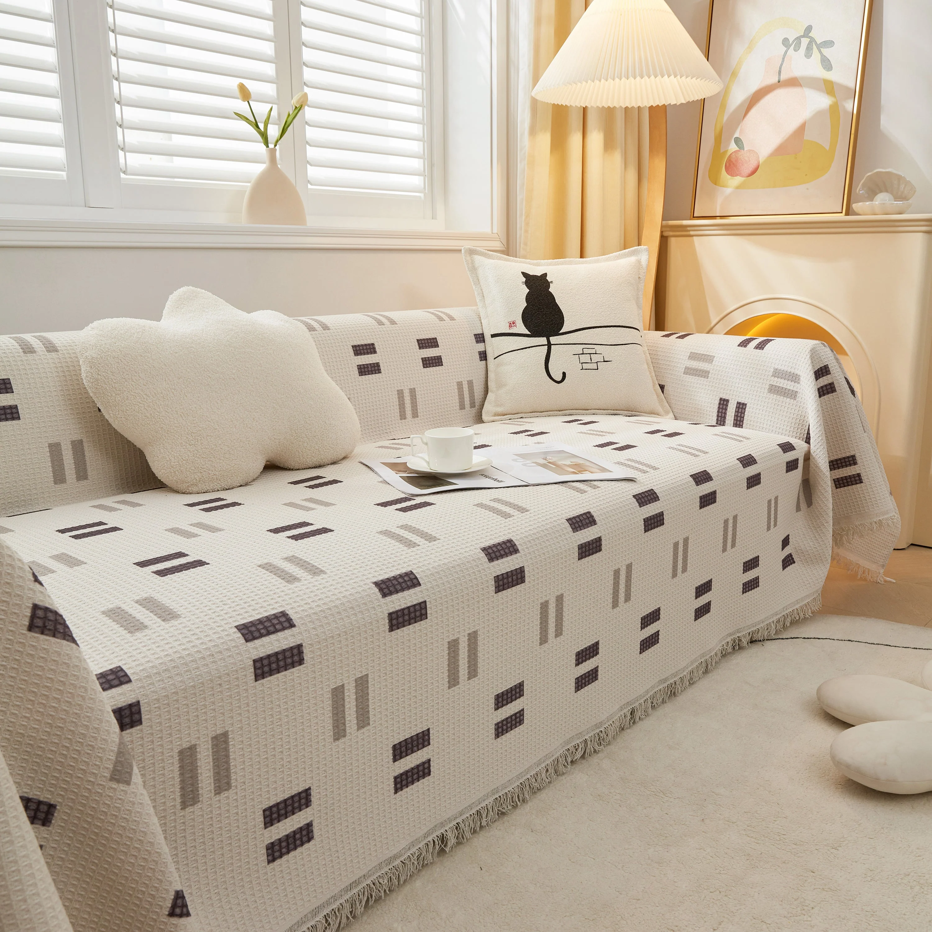 High-Quality Fabric Non-Slip Sofa Cover Throw, Throw Blankets for Couch, Furniture Covers for Pets - Image 18