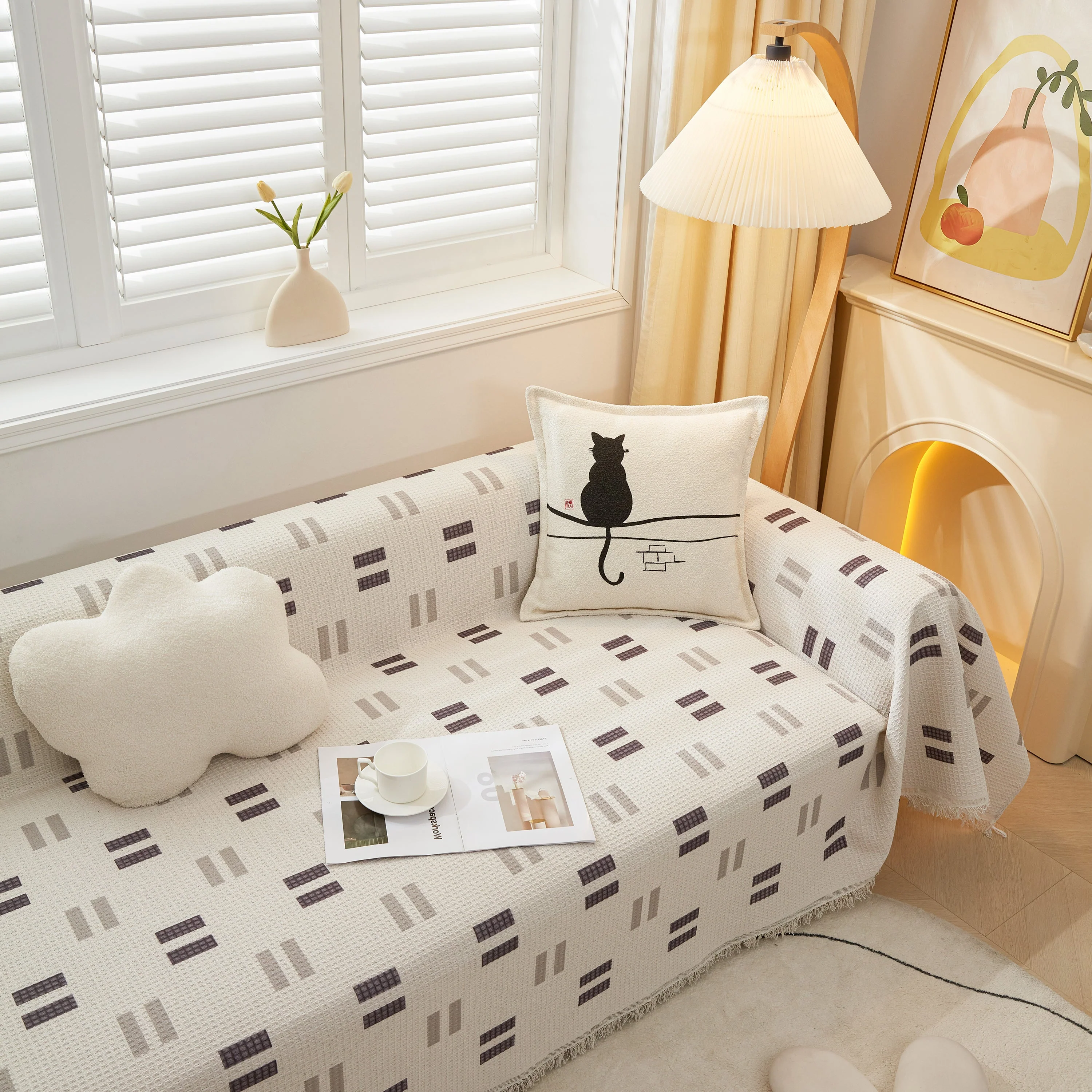 High-Quality Fabric Non-Slip Sofa Cover Throw, Throw Blankets for Couch, Furniture Covers for Pets - Image 19