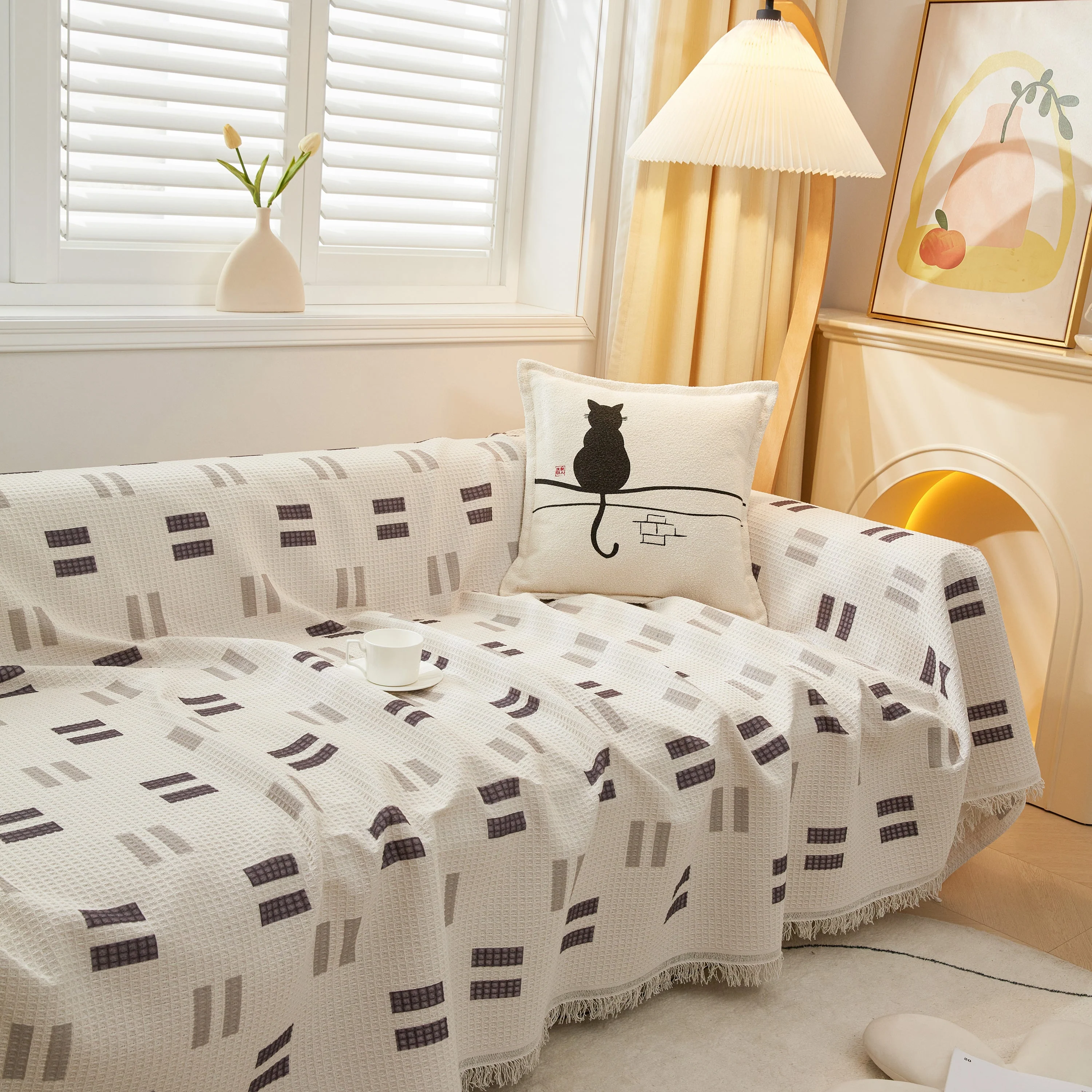 High-Quality Fabric Non-Slip Sofa Cover Throw, Throw Blankets for Couch, Furniture Covers for Pets - Image 21