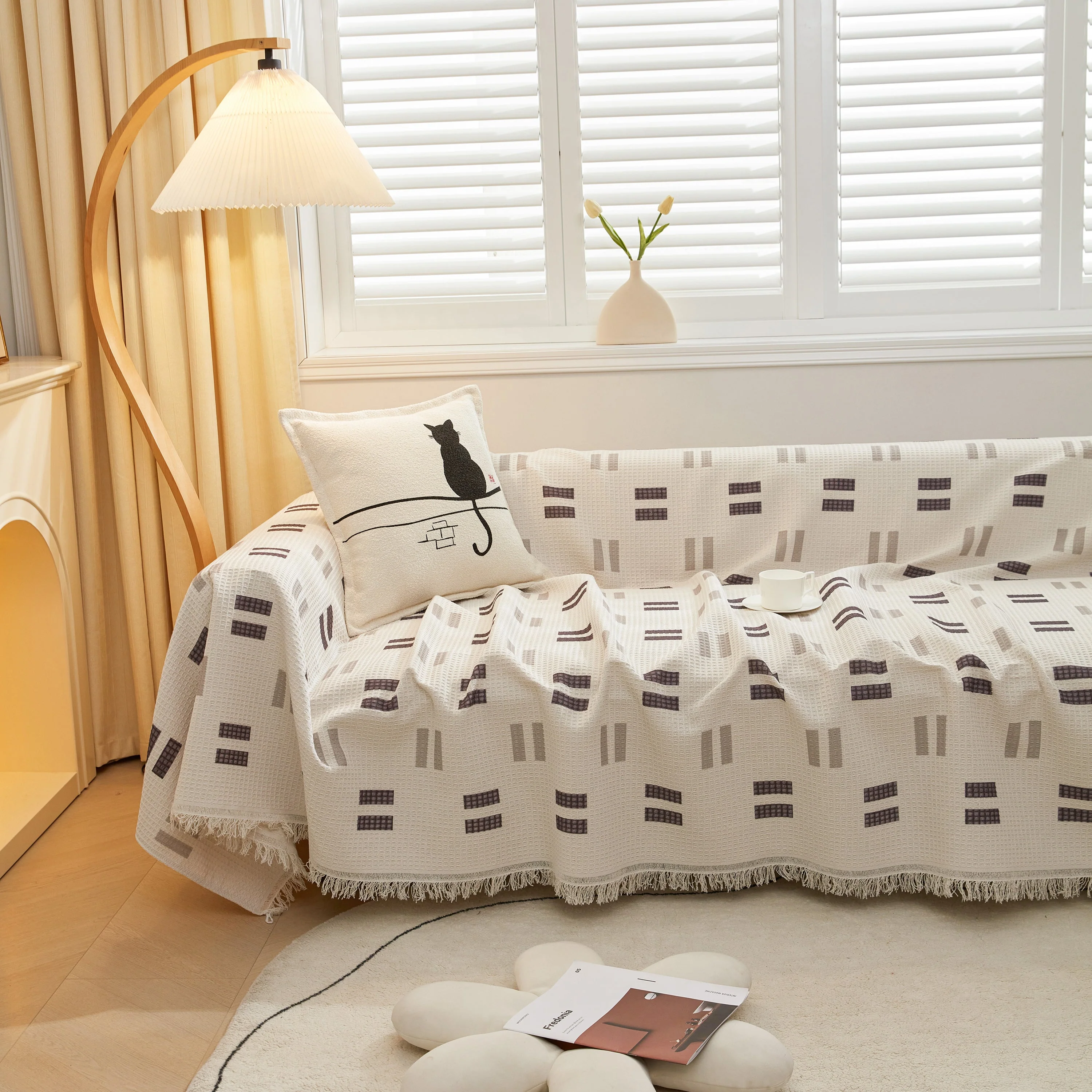 High-Quality Fabric Non-Slip Sofa Cover Throw, Throw Blankets for Couch, Furniture Covers for Pets - Image 25
