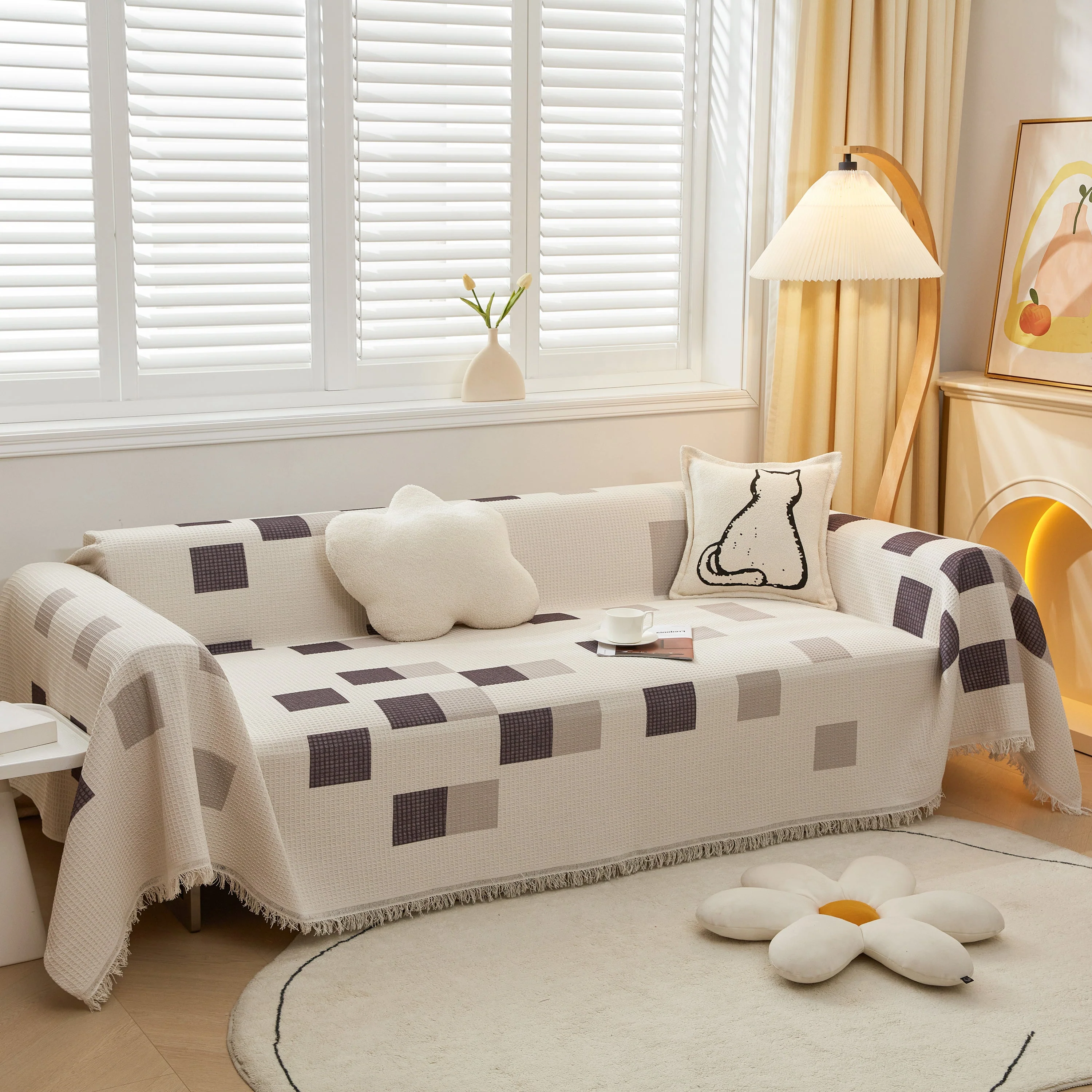 High-Quality Fabric Non-Slip Sofa Cover Throw, Throw Blankets for Couch, Furniture Covers for Pets - Image 44