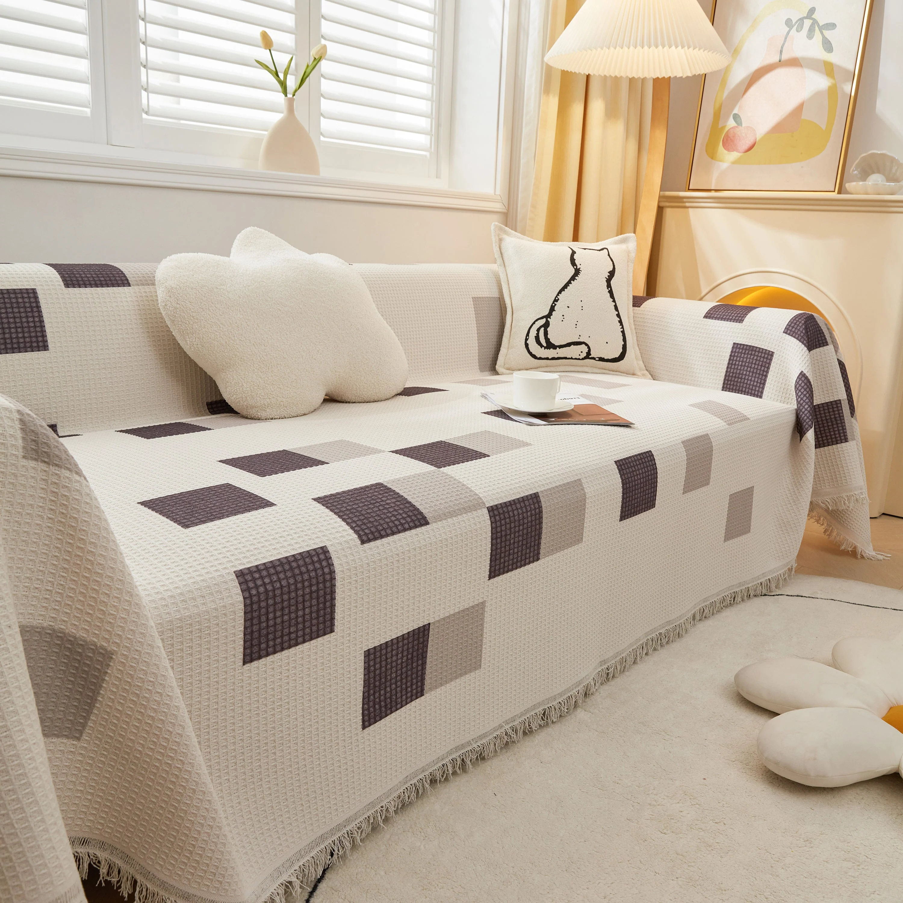 High-Quality Fabric Non-Slip Sofa Cover Throw, Throw Blankets for Couch, Furniture Covers for Pets - Image 52
