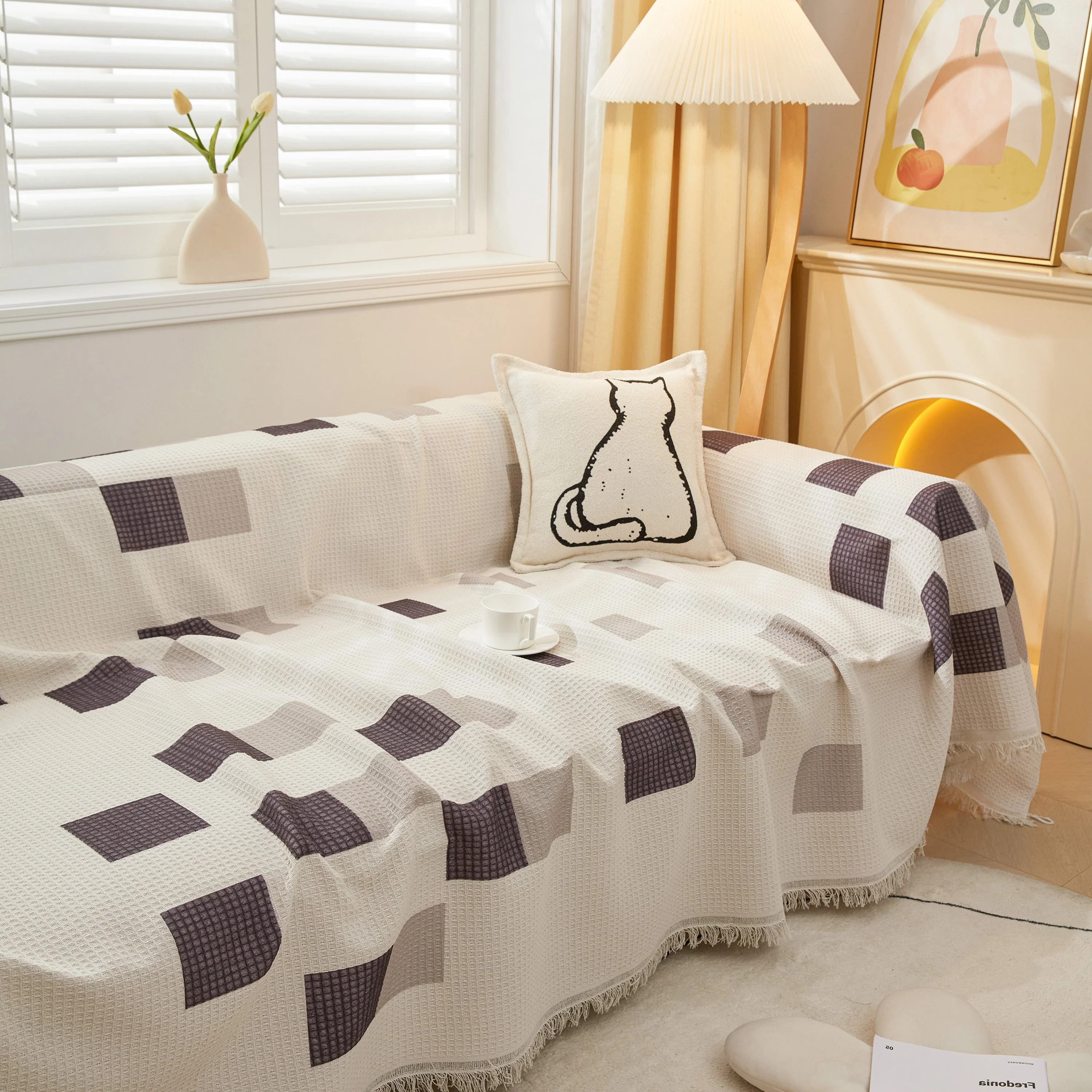 High-Quality Fabric Non-Slip Sofa Cover Throw, Throw Blankets for Couch, Furniture Covers for Pets - Image 57