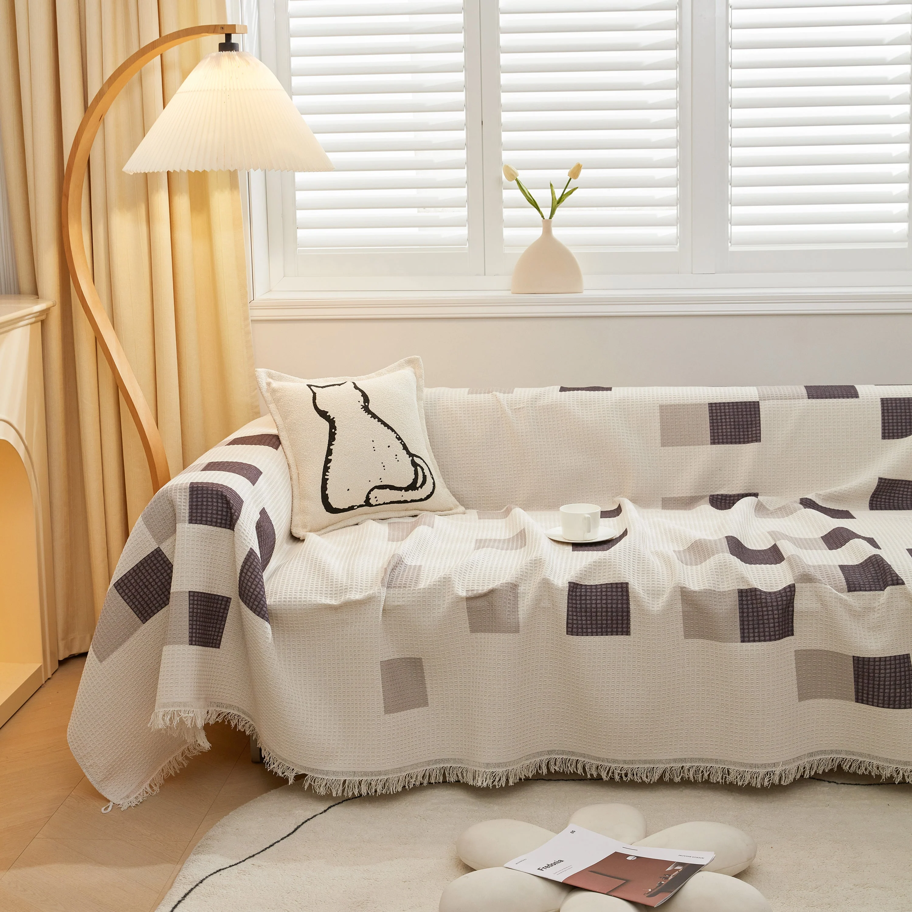 High-Quality Fabric Non-Slip Sofa Cover Throw, Throw Blankets for Couch, Furniture Covers for Pets - Image 58