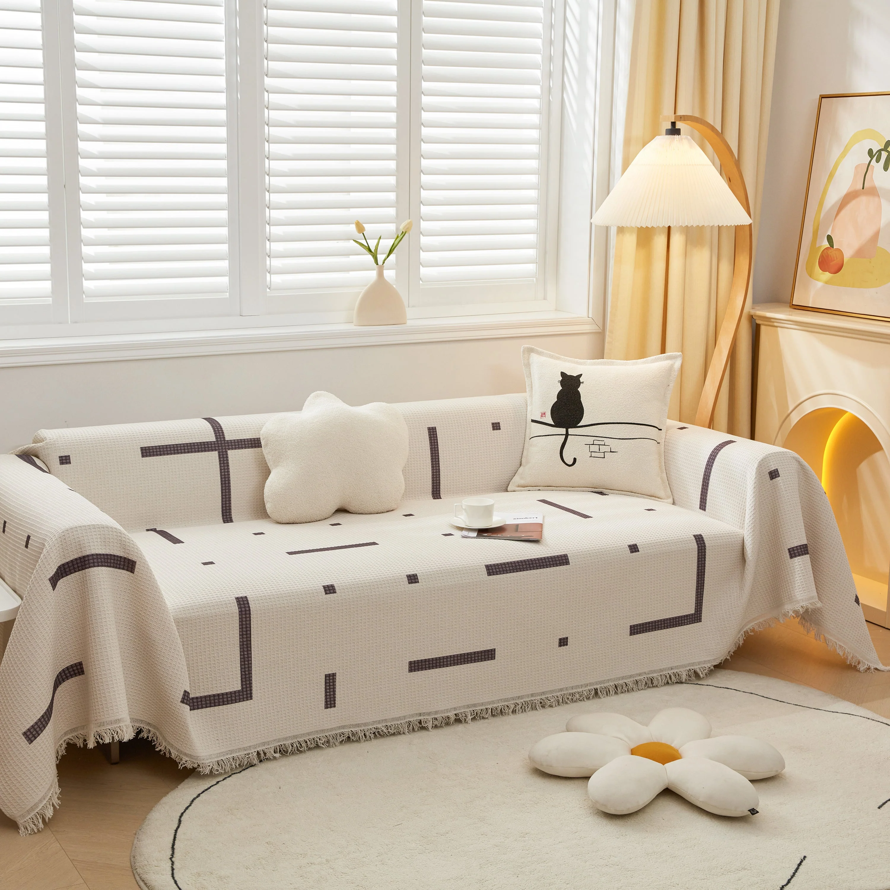 High-Quality Fabric Non-Slip Sofa Cover Throw, Throw Blankets for Couch, Furniture Covers for Pets - Image 62