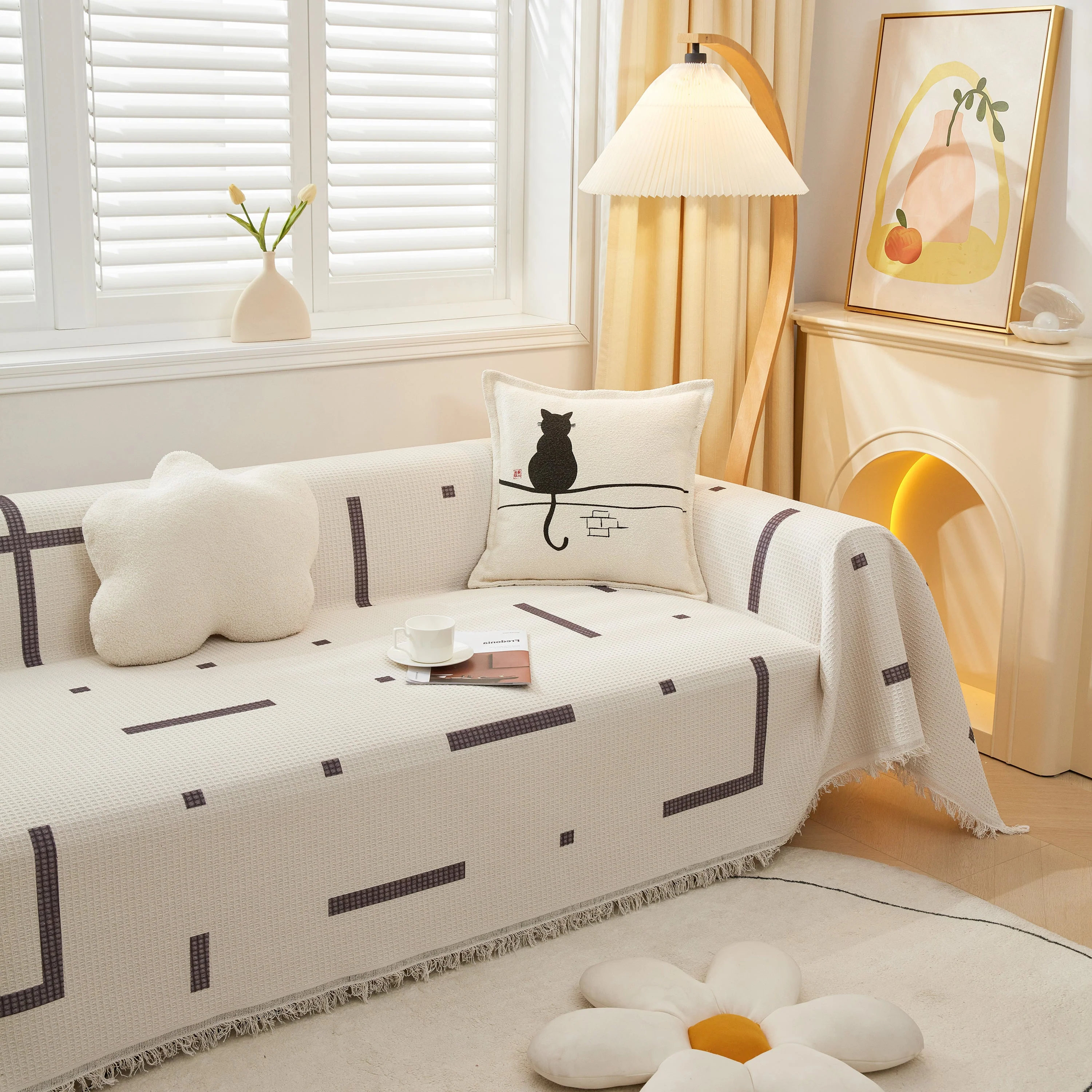 High-Quality Fabric Non-Slip Sofa Cover Throw, Throw Blankets for Couch, Furniture Covers for Pets - Image 63