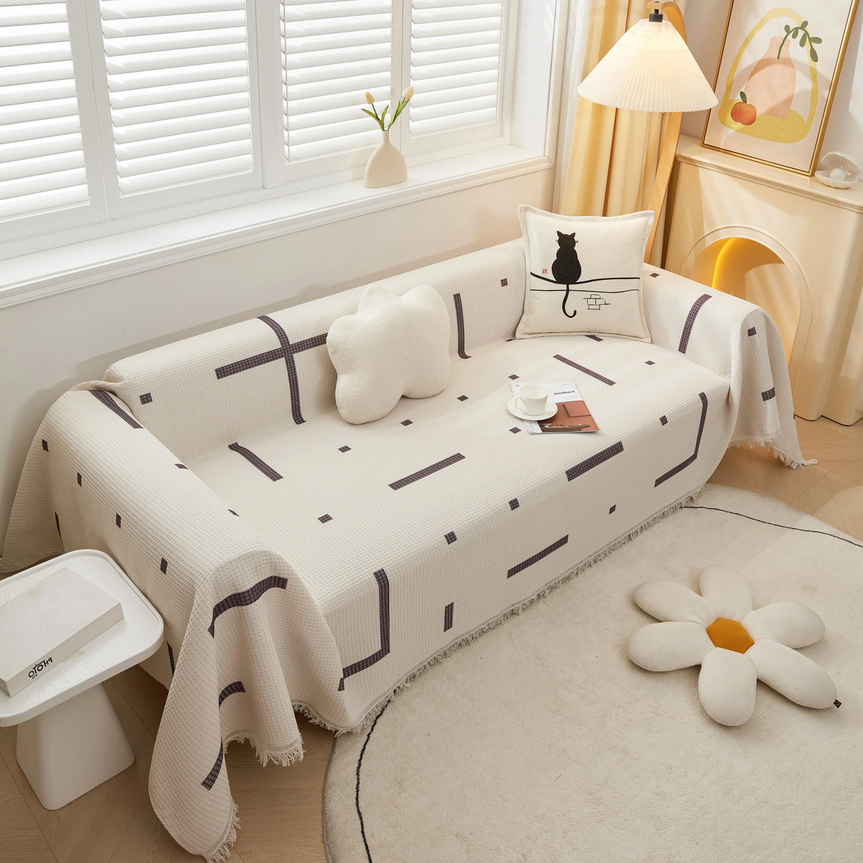 High-Quality Fabric Non-Slip Sofa Cover Throw, Throw Blankets for Couch, Furniture Covers for Pets - Image 65