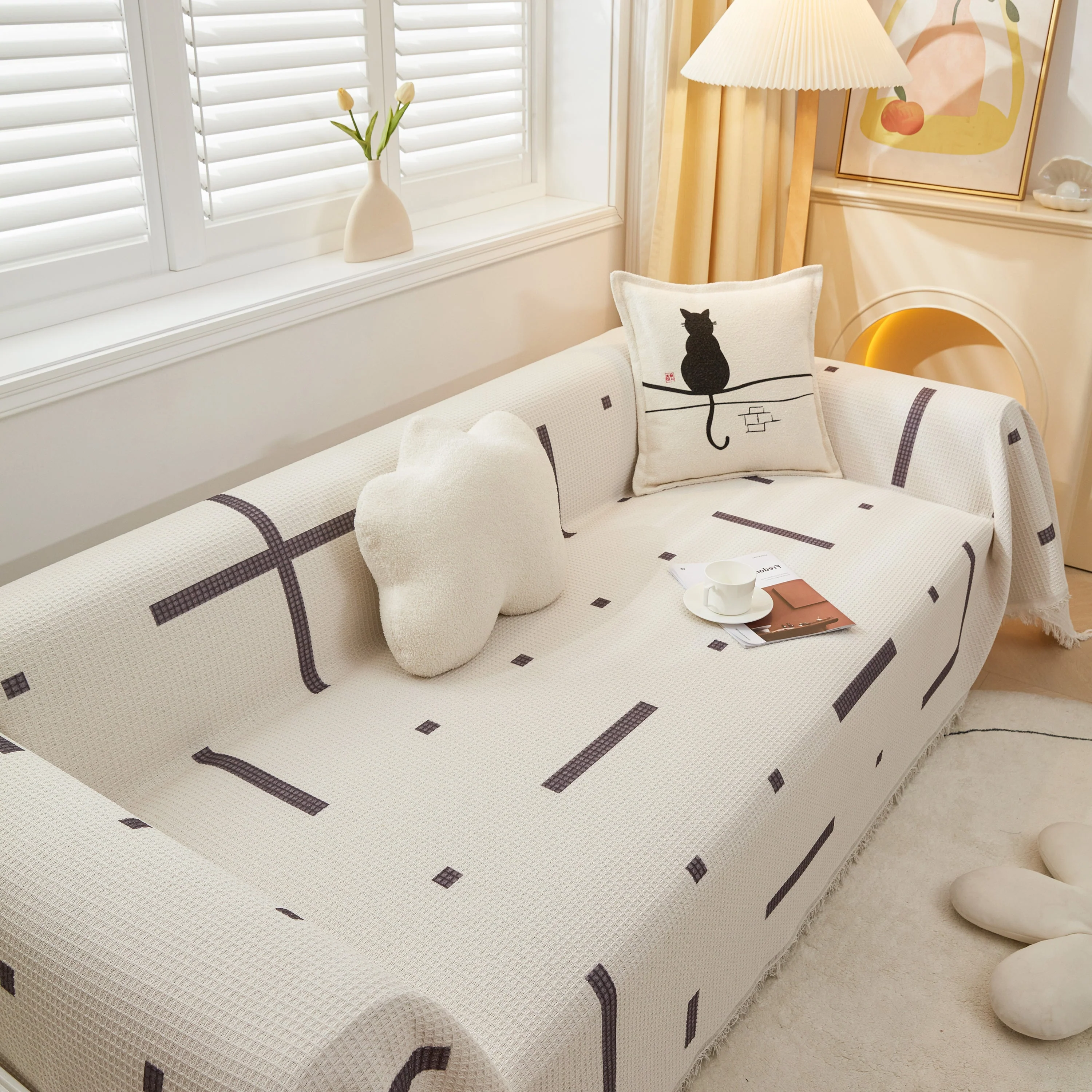 High-Quality Fabric Non-Slip Sofa Cover Throw, Throw Blankets for Couch, Furniture Covers for Pets - Image 66