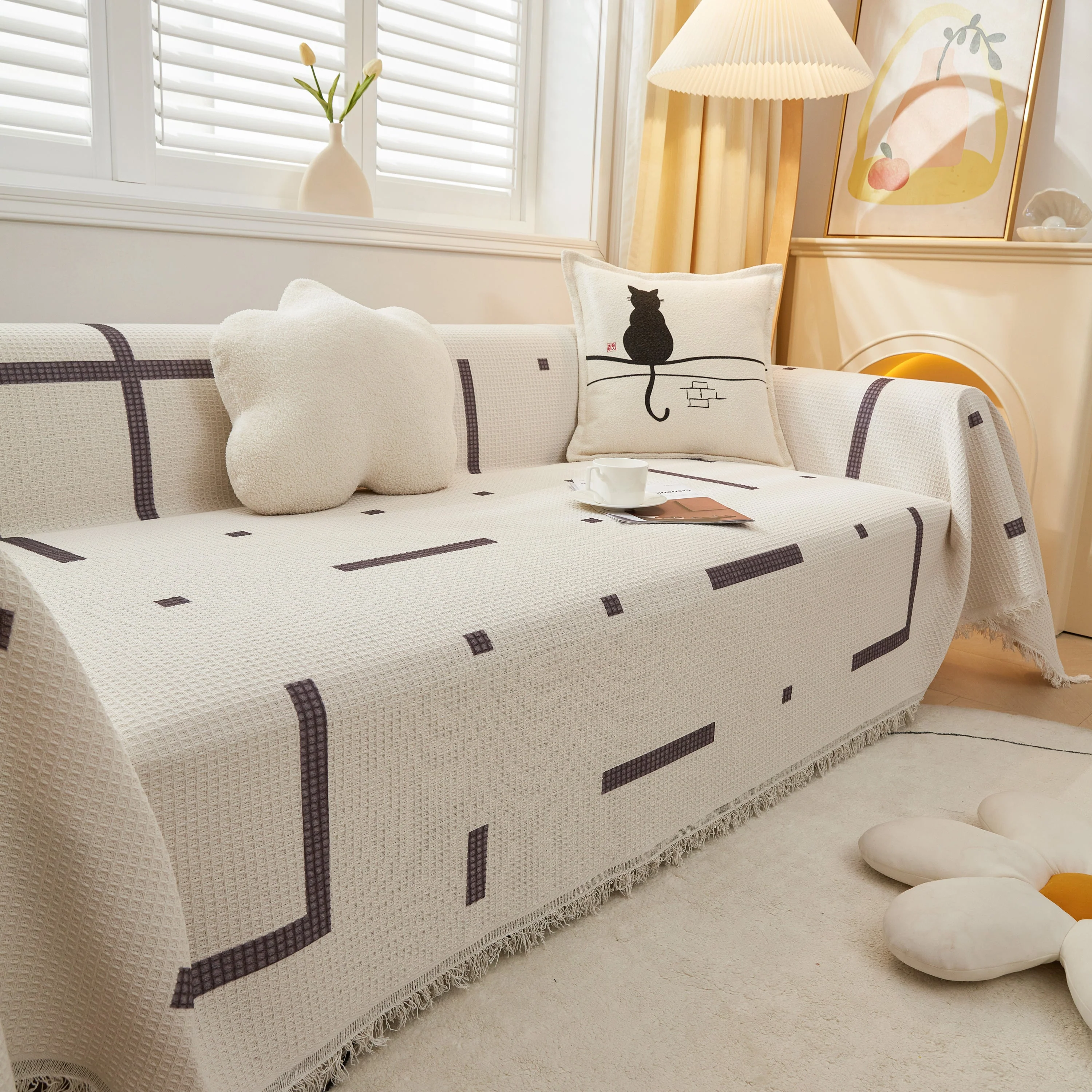 High-Quality Fabric Non-Slip Sofa Cover Throw, Throw Blankets for Couch, Furniture Covers for Pets - Image 70