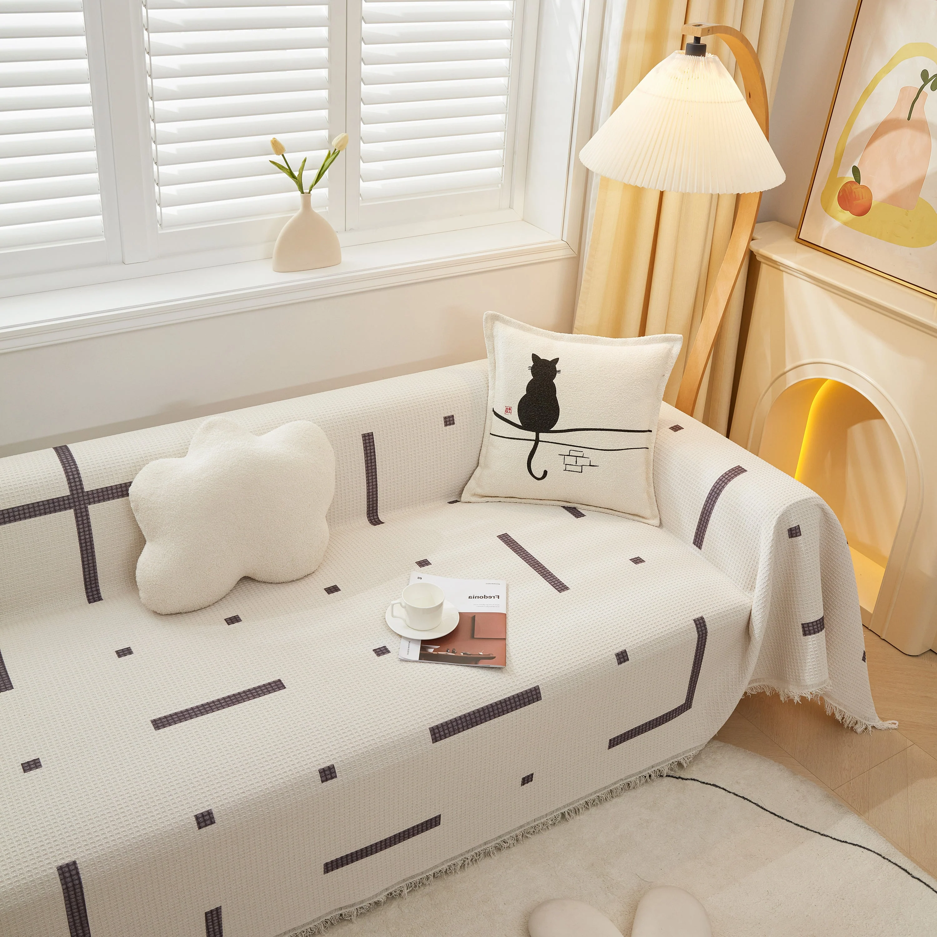 High-Quality Fabric Non-Slip Sofa Cover Throw, Throw Blankets for Couch, Furniture Covers for Pets - Image 71