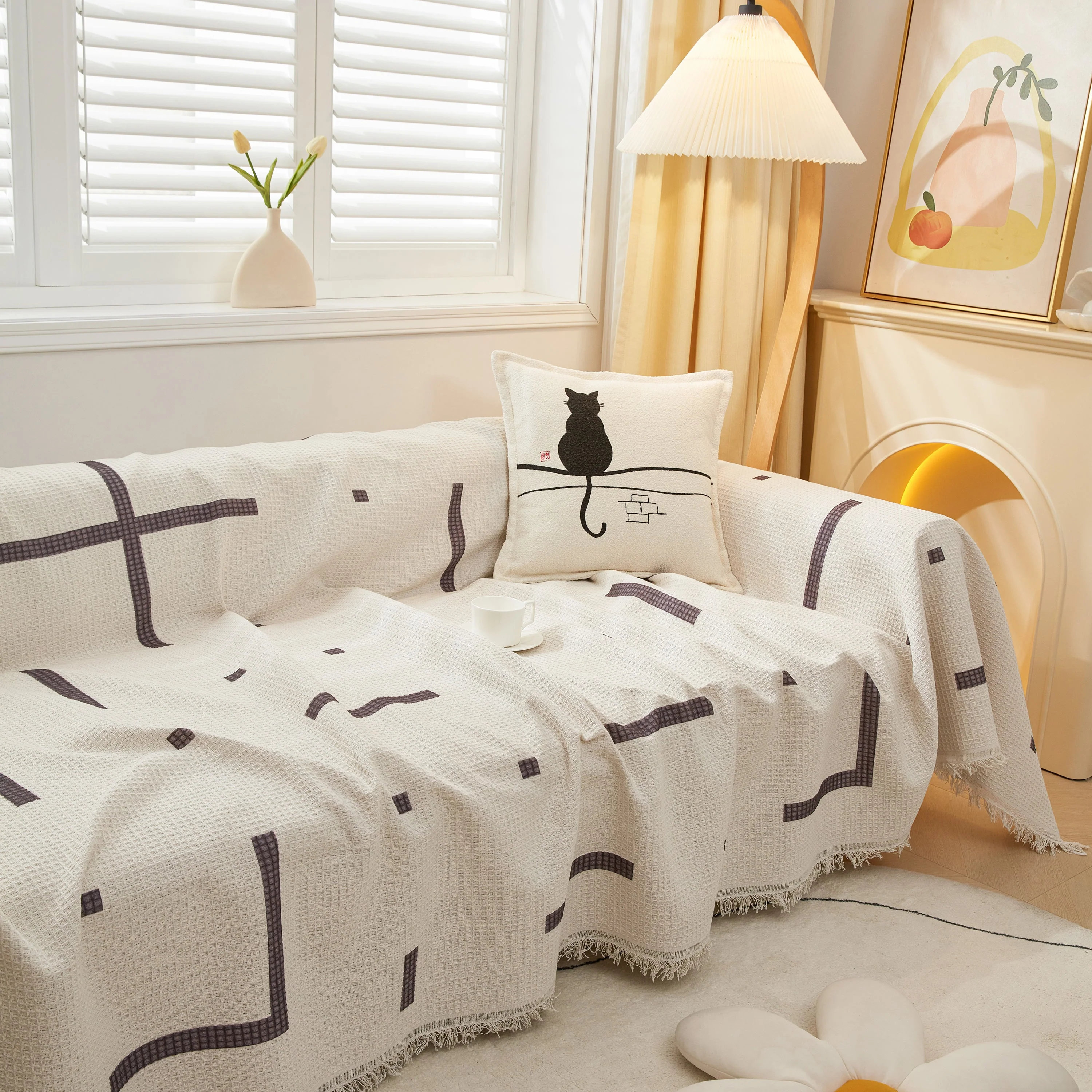 High-Quality Fabric Non-Slip Sofa Cover Throw, Throw Blankets for Couch, Furniture Covers for Pets - Image 75