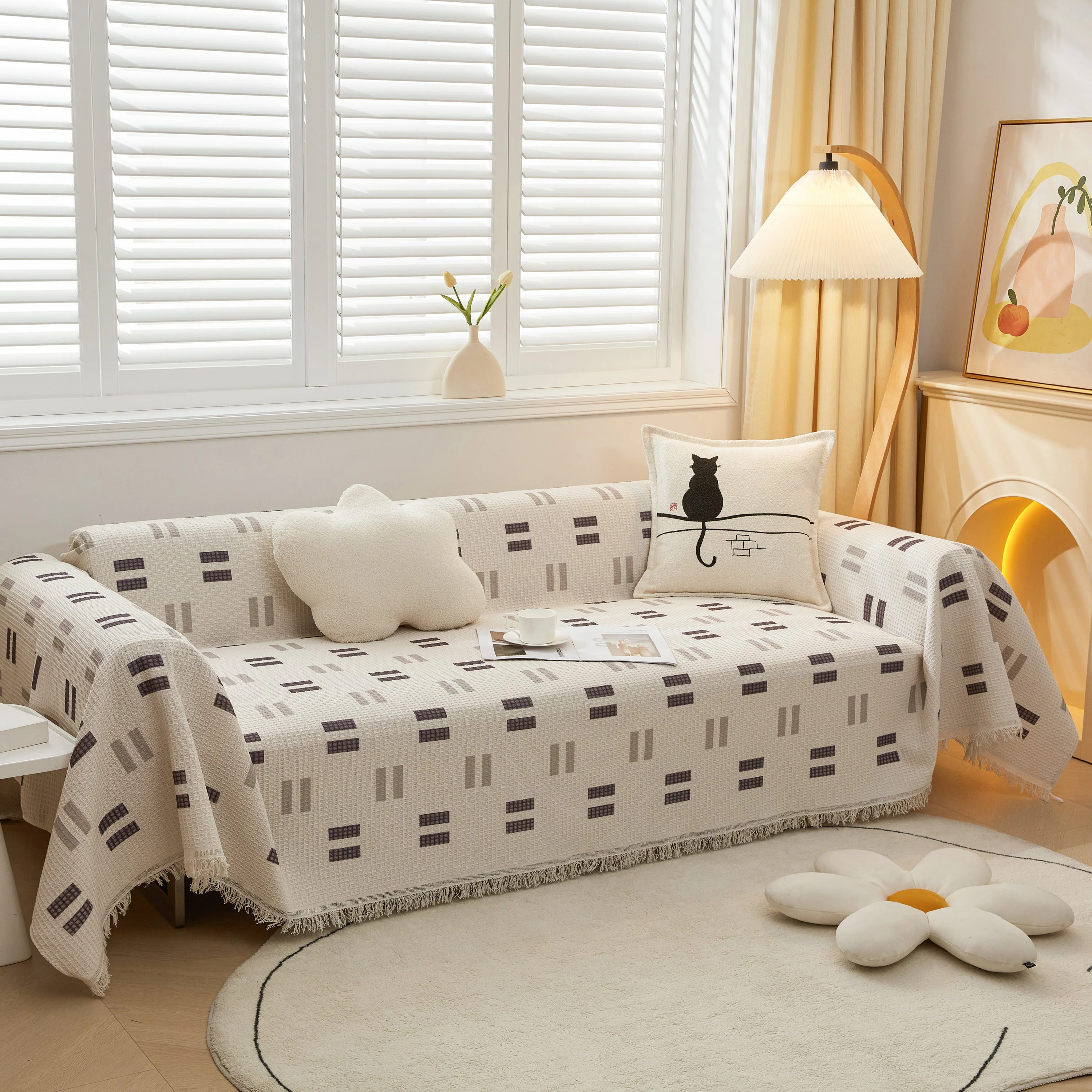High-Quality Fabric Non-Slip Sofa Cover Throw, Throw Blankets for Couch, Furniture Covers for Pets - Image 9