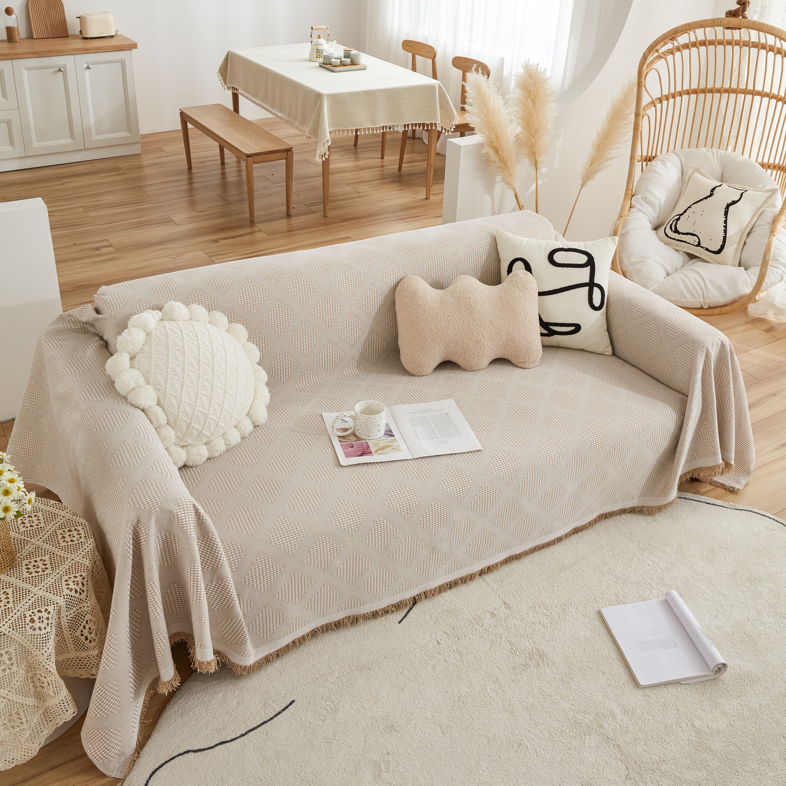 High-Quality Polyester Fabric Sofa Throw, Couch Cover Blanket Throw, Couch Protector for Pets - Image 10