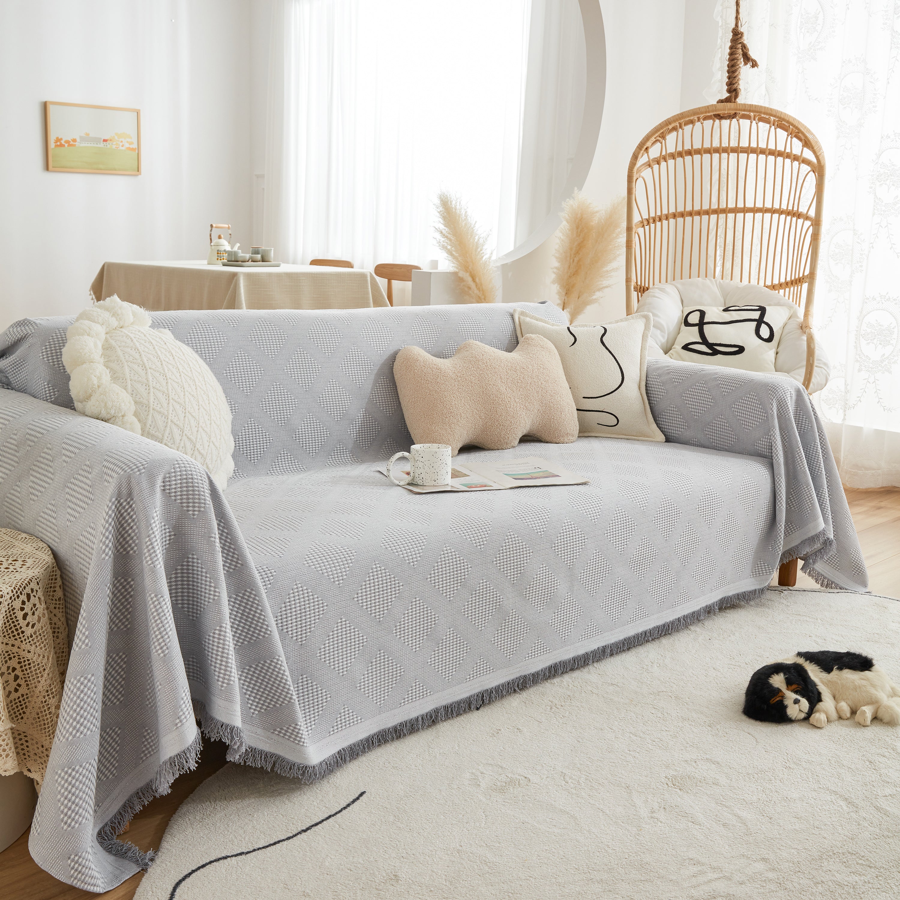 High-Quality Polyester Fabric Sofa Throw, Couch Cover Blanket Throw, Couch Protector for Pets - Image 75
