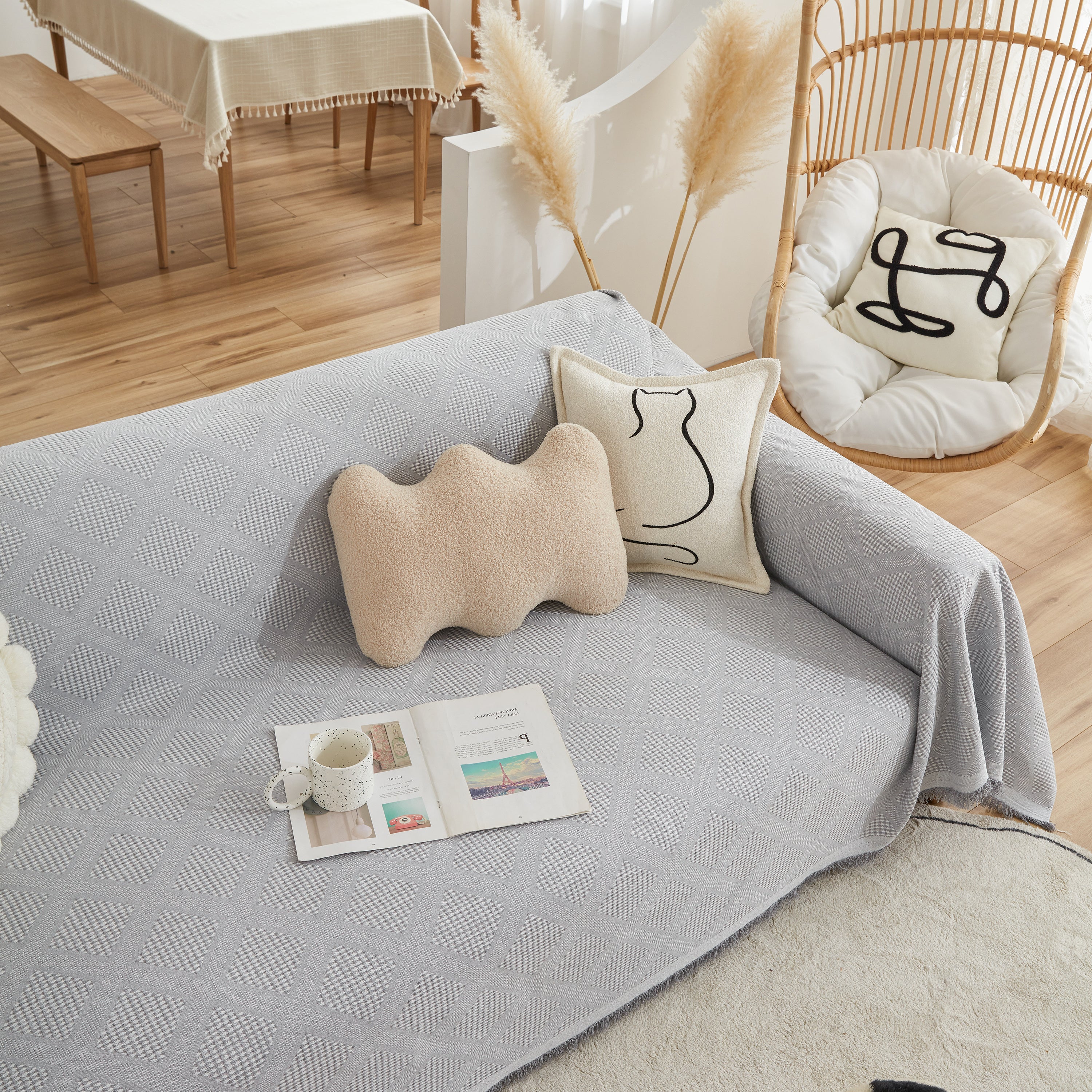 High-Quality Polyester Fabric Sofa Throw, Couch Cover Blanket Throw, Couch Protector for Pets - Image 78