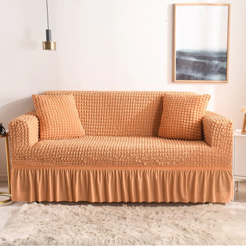 High-Quality Seersucker Stretch Sofa Slipcover with Elastic Bottom and Skirt Washable Furniture Protector for Kids and Pets 1/2/3/4 Seater Options - Image 18