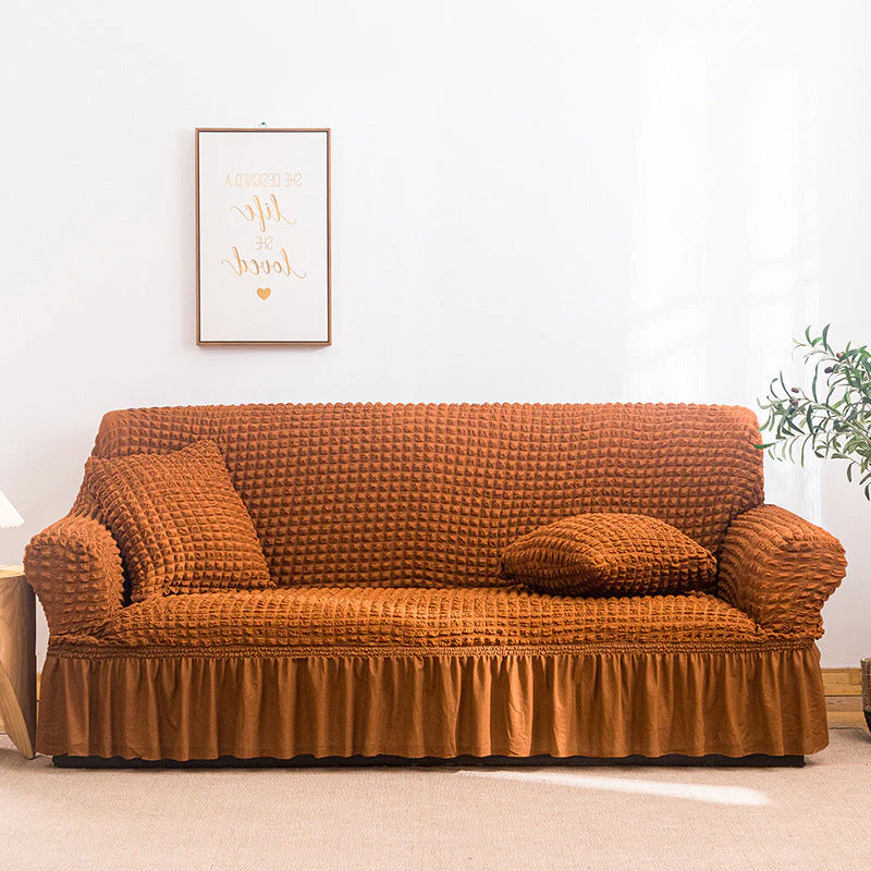 High-Quality Seersucker Stretch Sofa Slipcover with Elastic Bottom and Skirt Washable Furniture Protector for Kids and Pets 1/2/3/4 Seater Options - Image 19